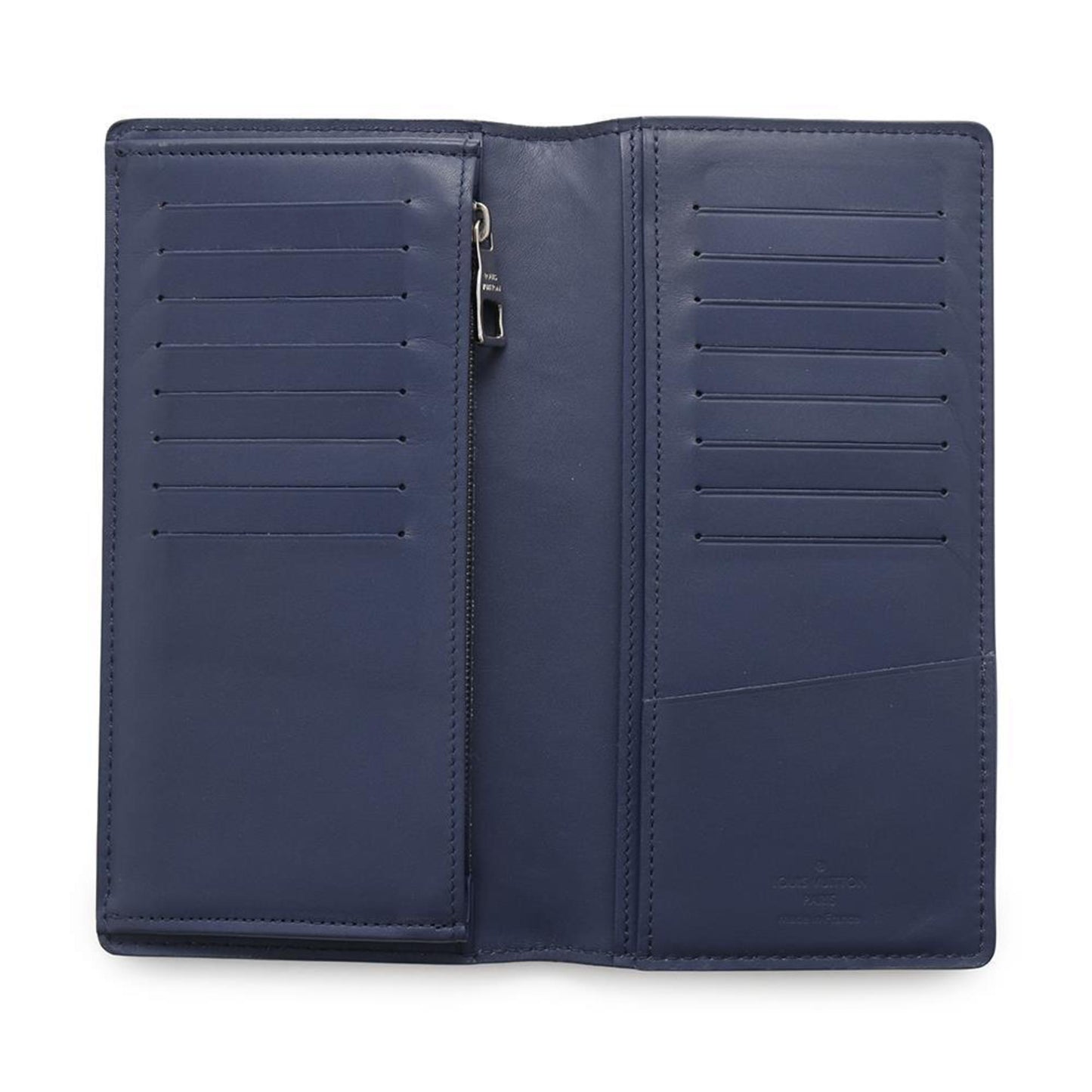 Louis Vuitton Brazza, Blue, Canvas, wallet