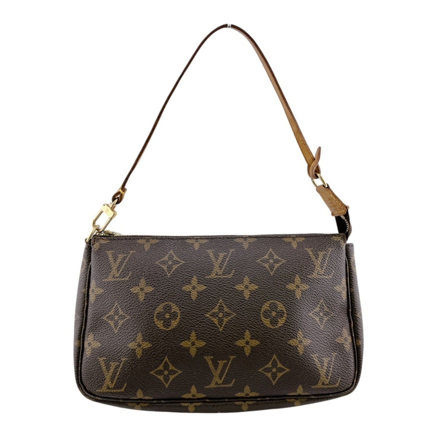 Louis Vuitton Pochette Accessoire, Brown, Canvas, clutch