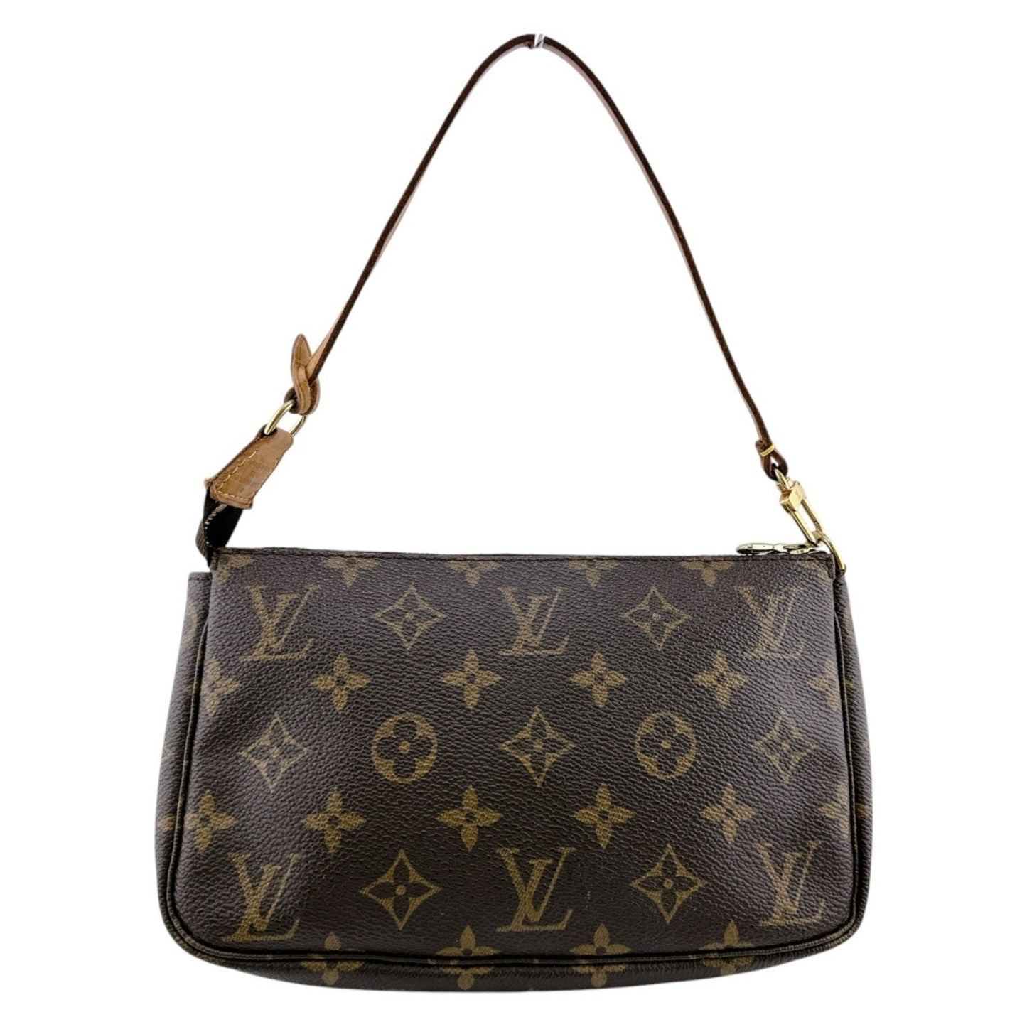 Louis Vuitton Pochette Accessoire, Brown, Canvas, clutch