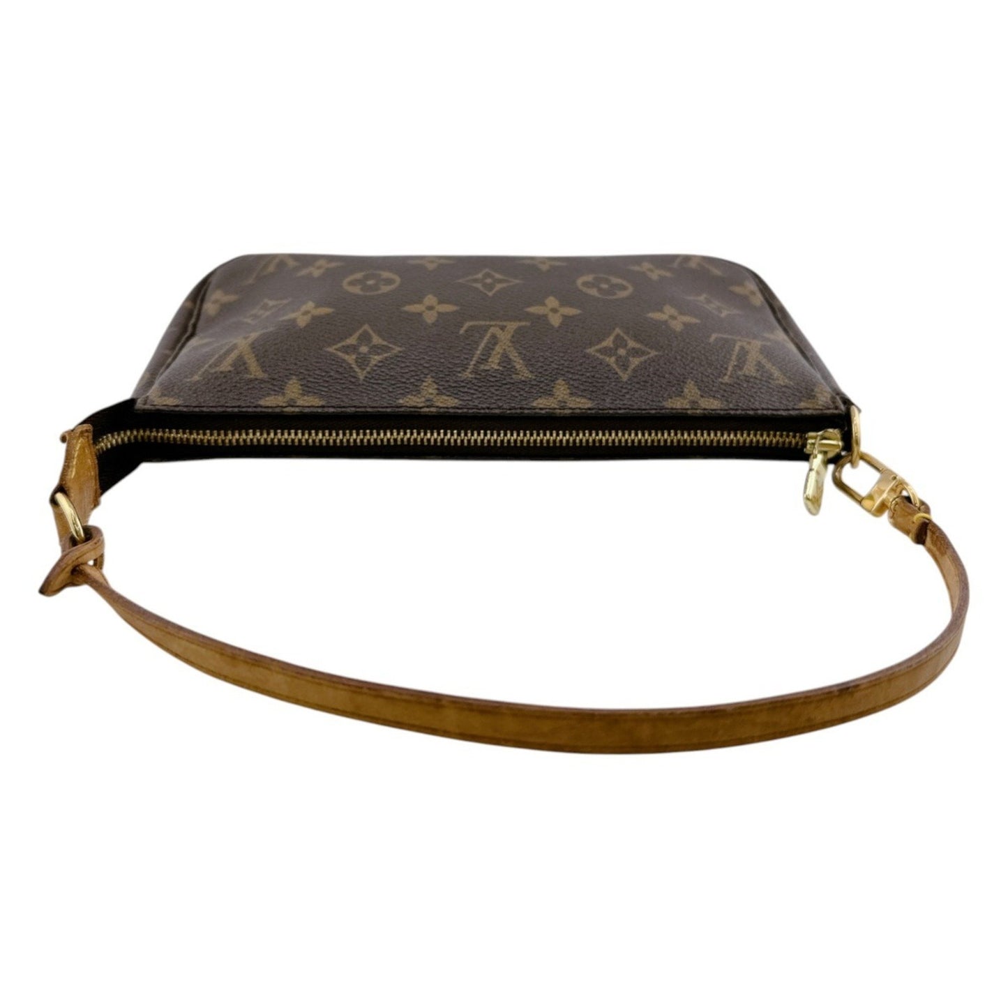 Louis Vuitton Pochette Accessoire, Brown, Canvas, clutch