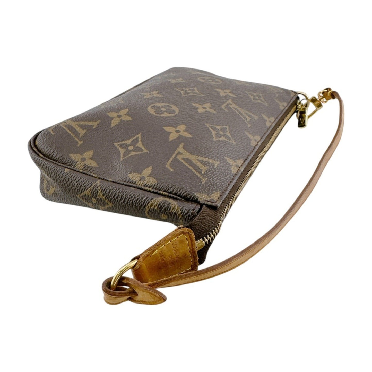 Louis Vuitton Pochette Accessoire, Brown, Canvas, clutch