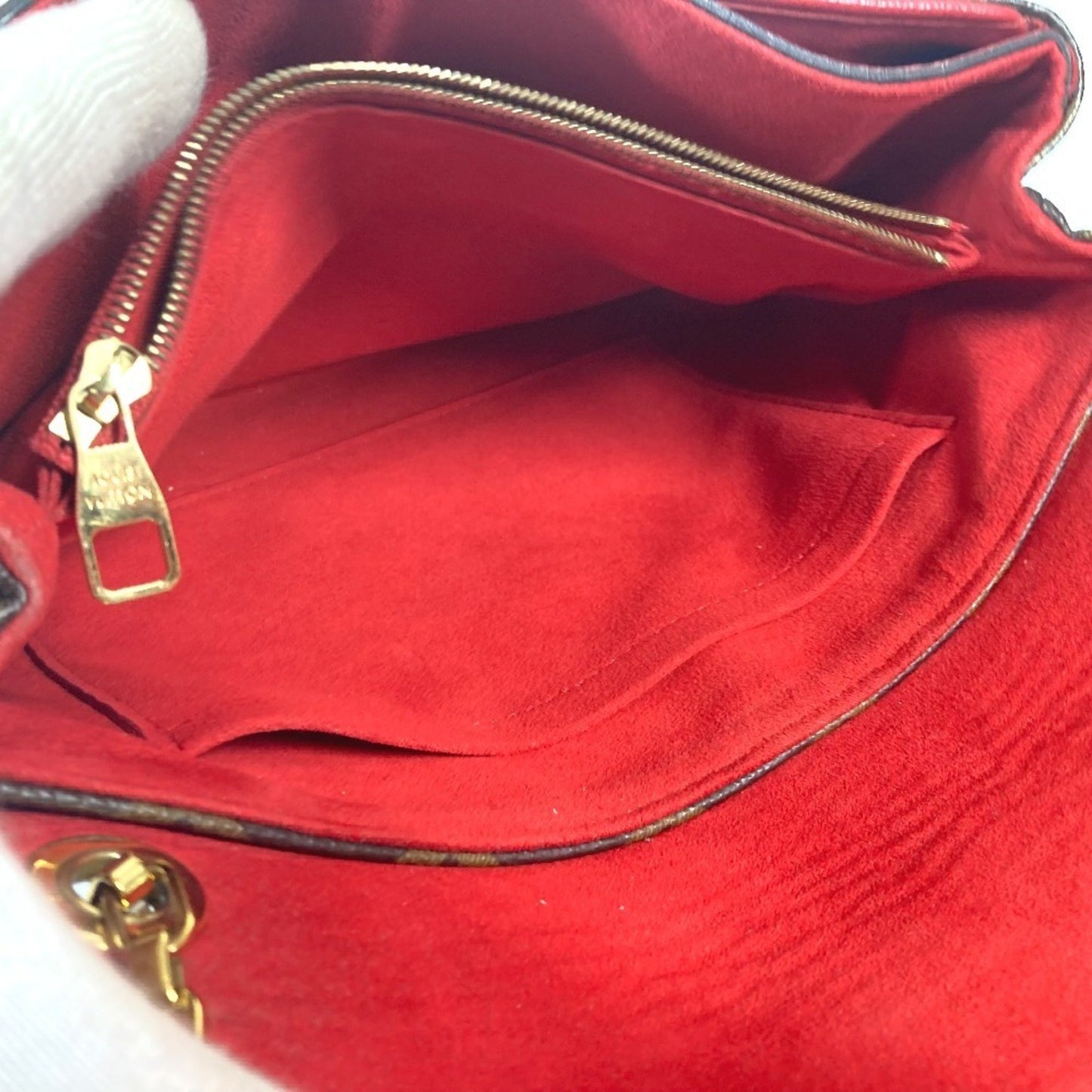 Louis Vuitton Pallas, Brown, Canvas, shoulder
