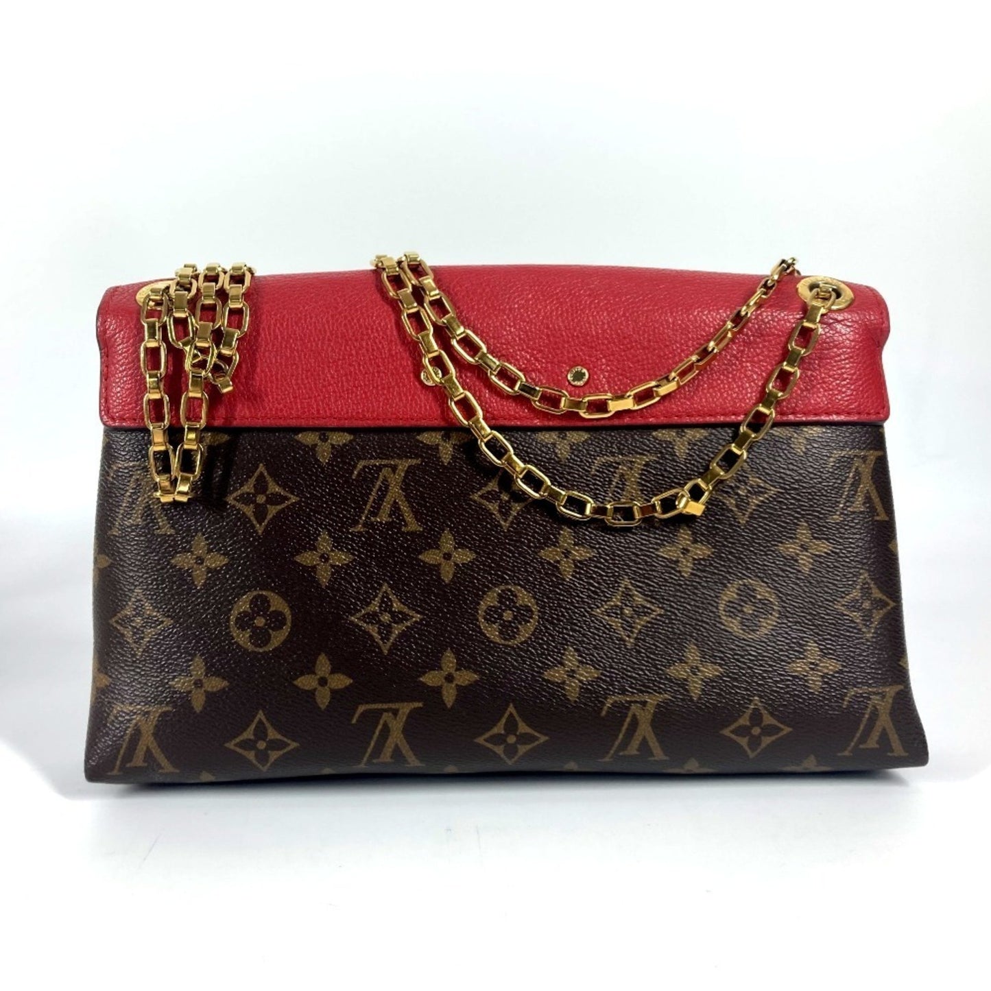 Louis Vuitton Pallas, Brown, Canvas, shoulder