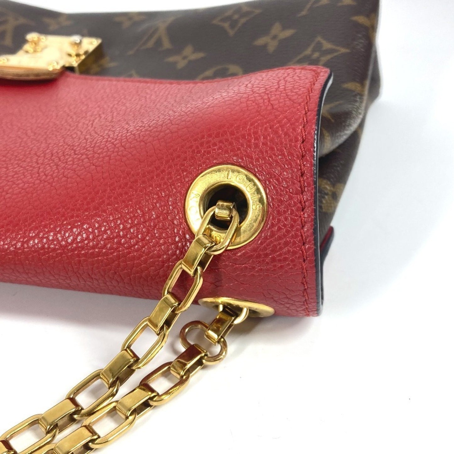 Louis Vuitton Pallas, Brown, Canvas, shoulder