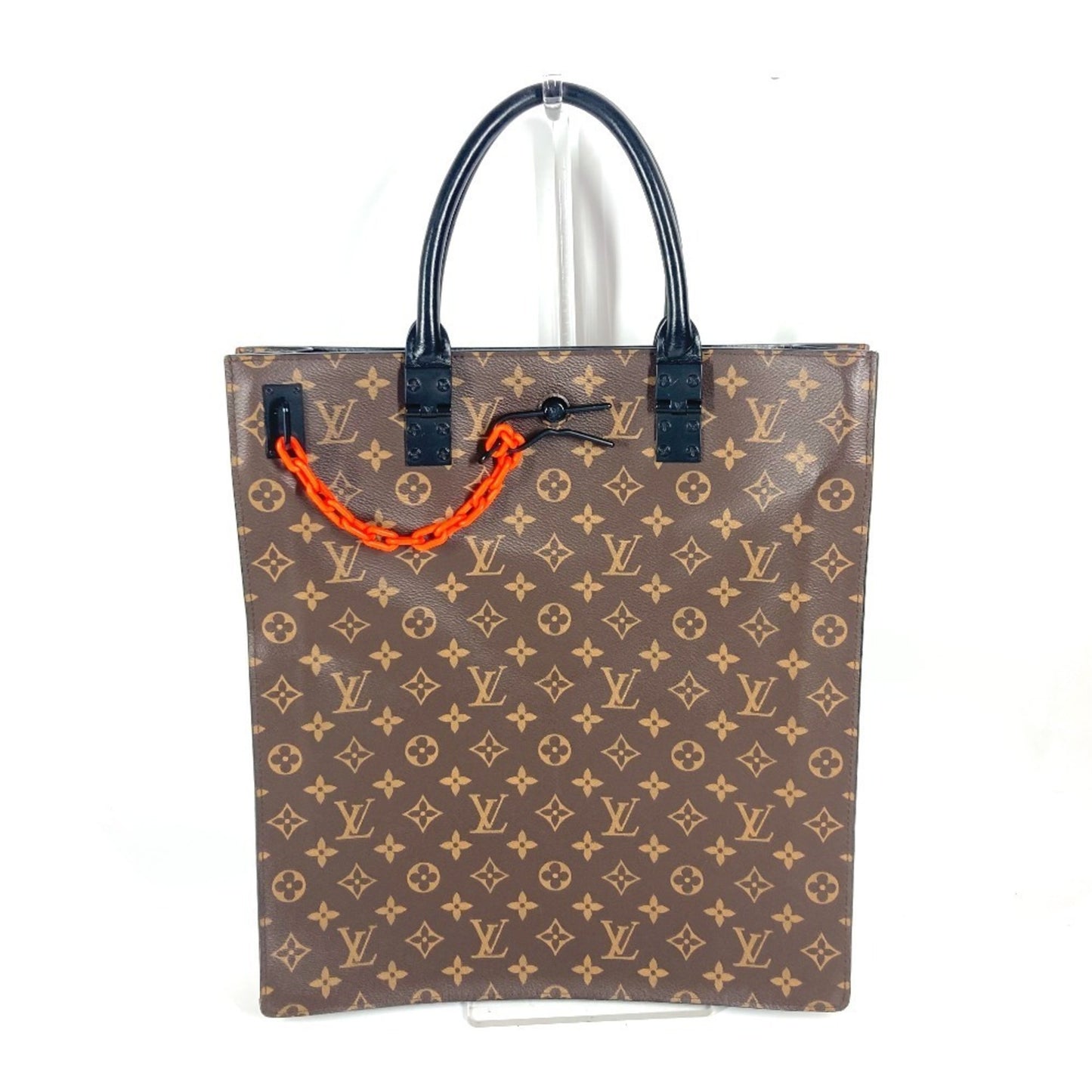 Louis Vuitton Sac Plat, Brown, Canvas, tote