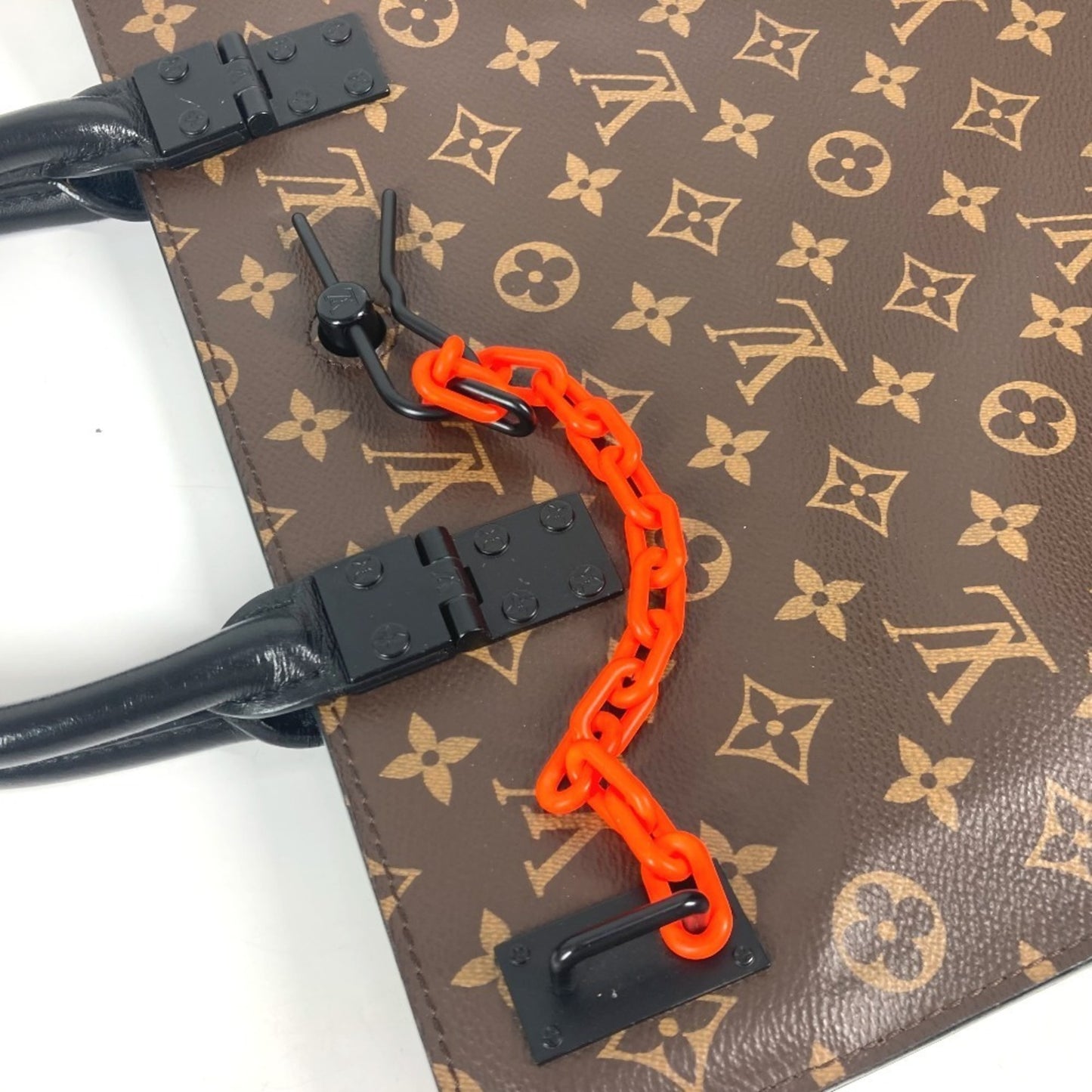 Louis Vuitton Sac Plat, Brown, Canvas, tote