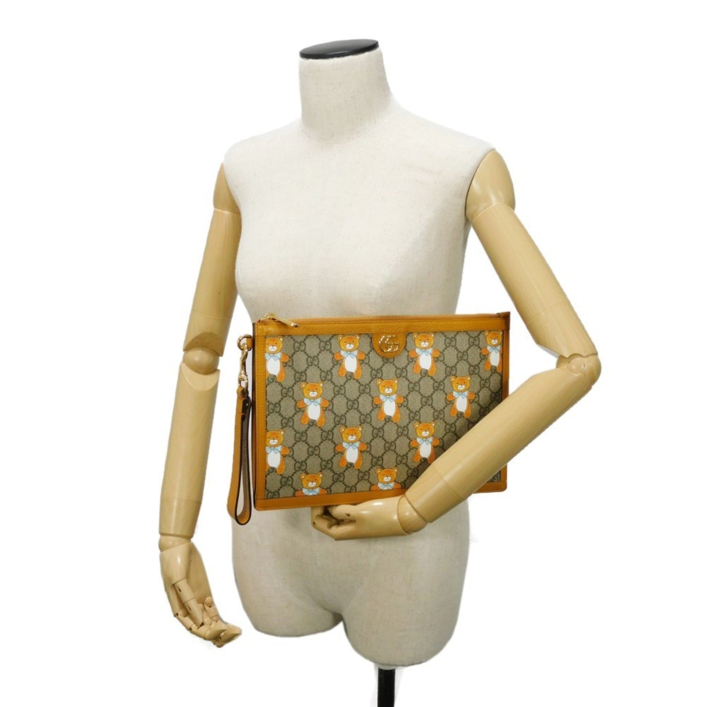 Gucci GG Marmont, Beige, Canvas, clutch