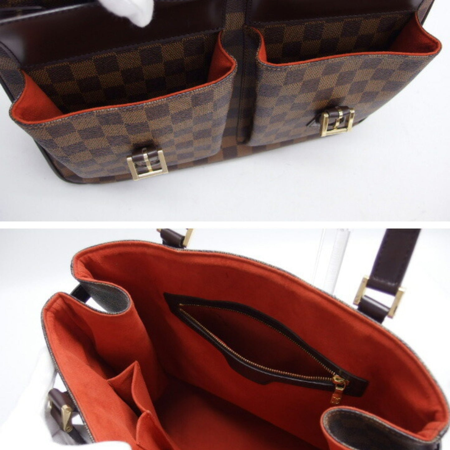 Louis Vuitton Uzes, Brown, Canvas, tote
