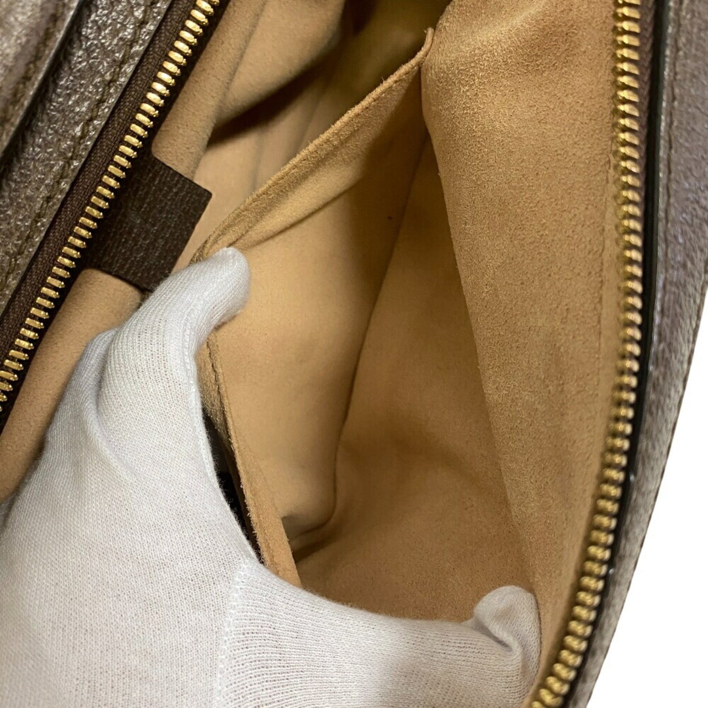 Gucci Ophidia, Brown, Canvas, shoulder