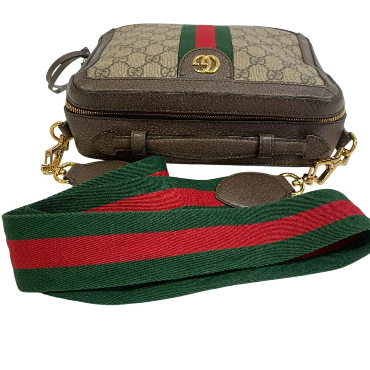 Gucci Ophidia, Brown, Canvas, shoulder