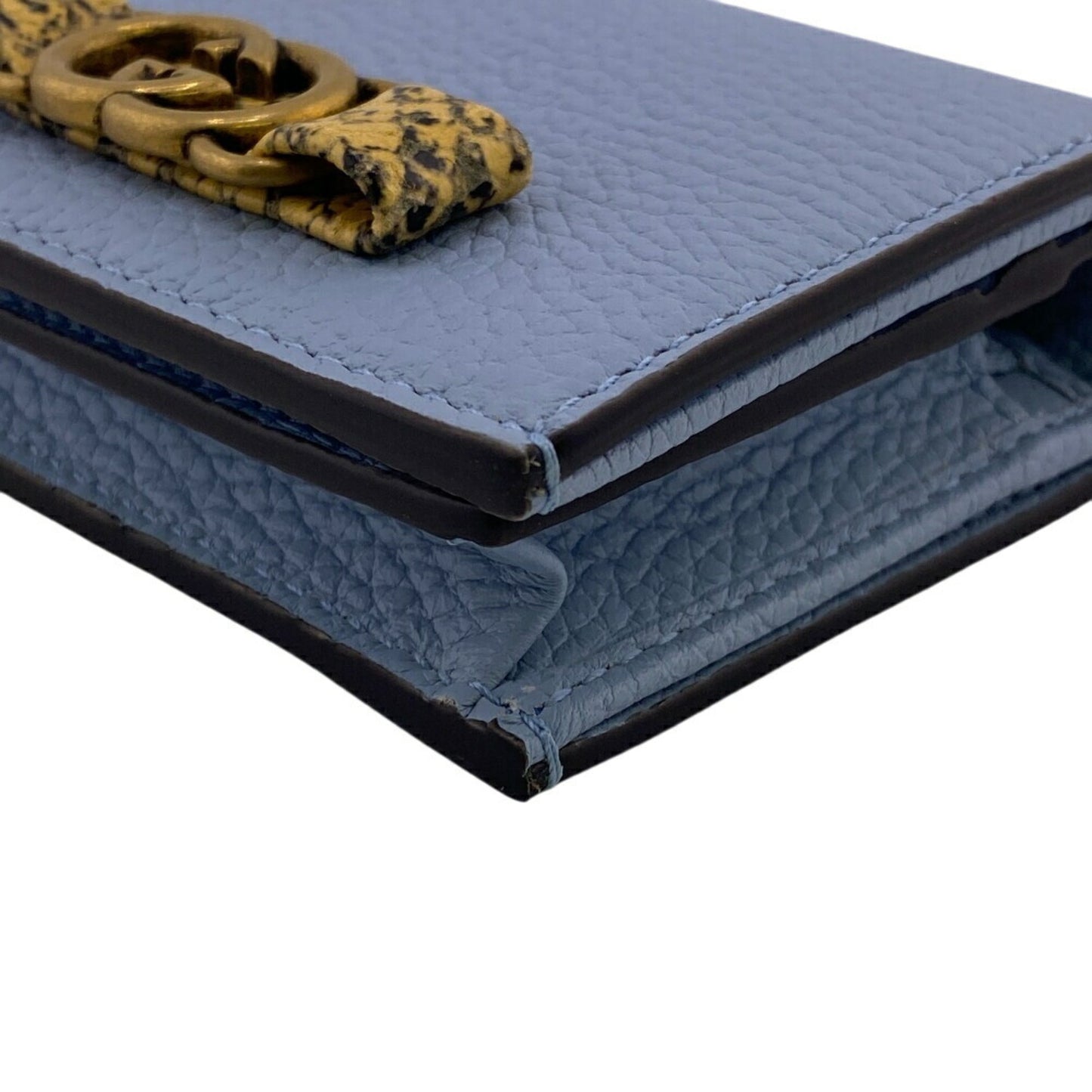 Gucci Interlocking G, Blue, Leather, wallet