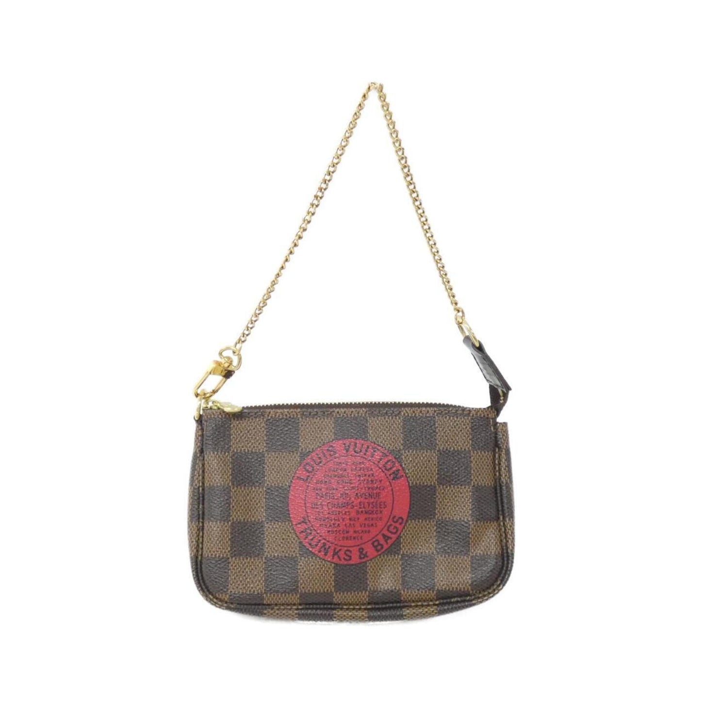 Louis Vuitton Mini Pochette Accessoires, Brown, Canvas, clutch