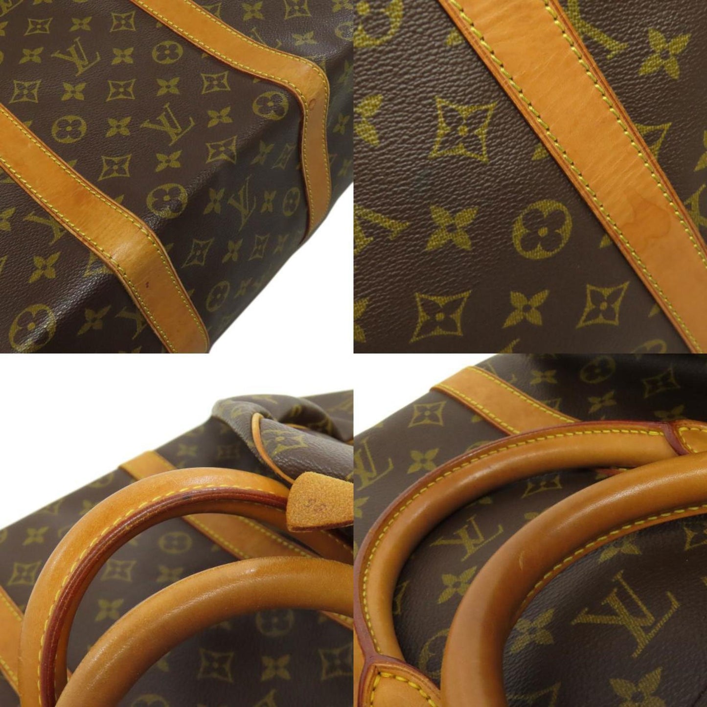 Louis Vuitton Keepall 55, Brown, Canvas, travel