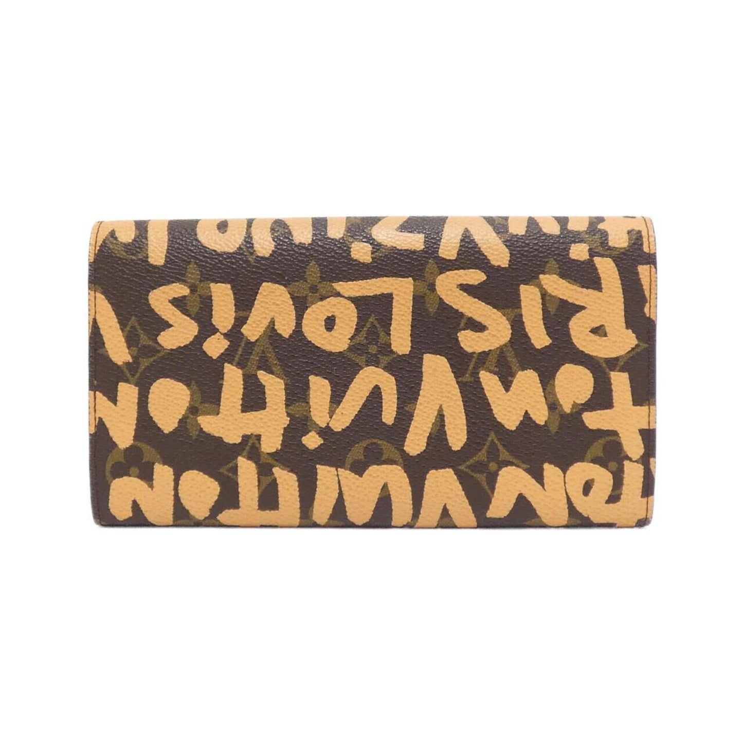 Louis Vuitton Porte Monnaie Credit, Brown, Canvas, wallet