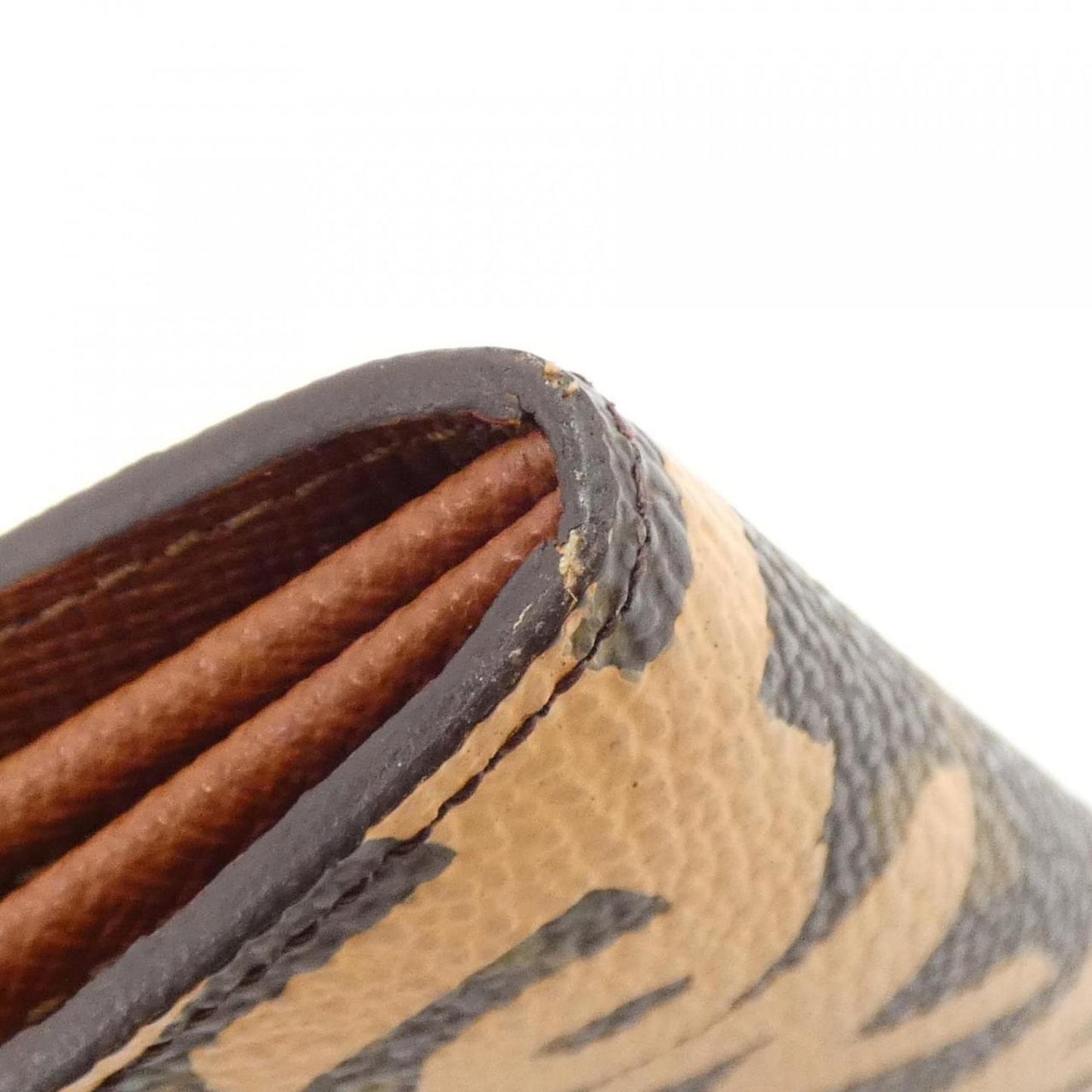 Louis Vuitton Porte Monnaie Credit, Brown, Canvas, wallet
