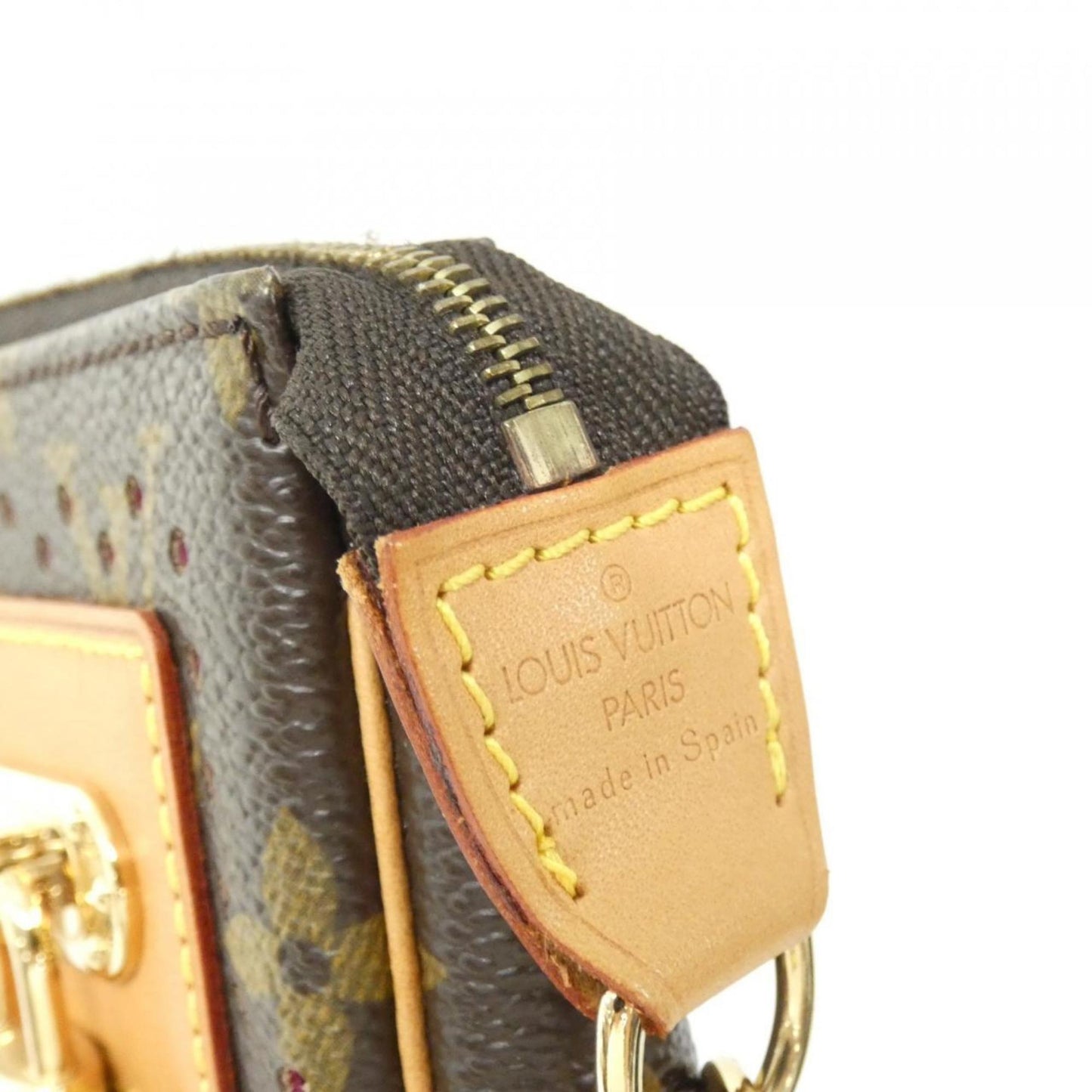 Louis Vuitton Pochette Accessoire, Brown, Canvas, clutch