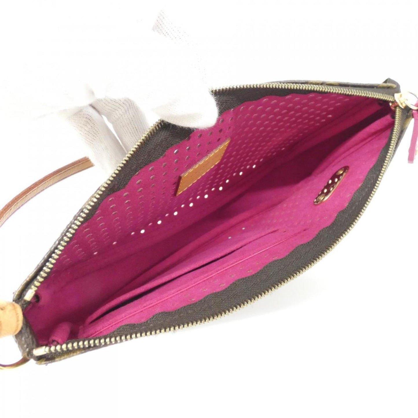 Louis Vuitton Pochette Accessoire, Brown, Canvas, clutch