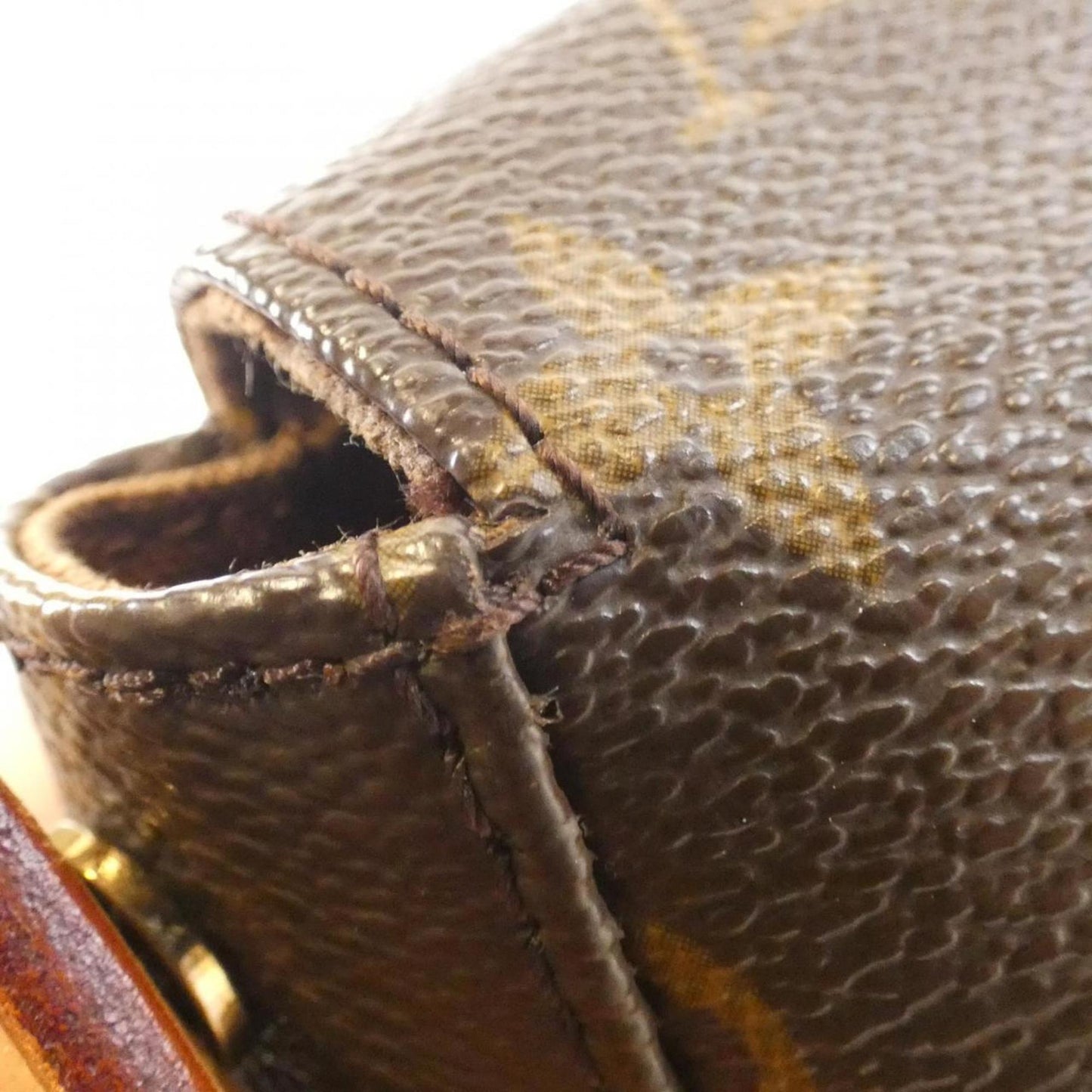 Louis Vuitton Mini looping, Brown, Canvas, shoulder