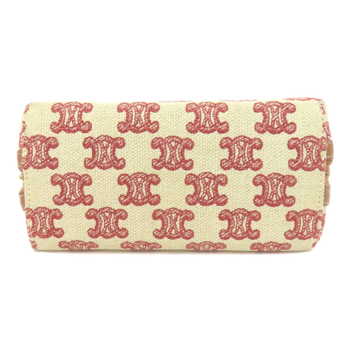 Céline Triomphe, Beige, Canvas, shoulder