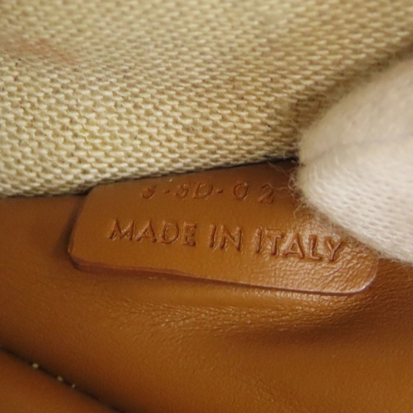 Céline Triomphe, Beige, Canvas, shoulder