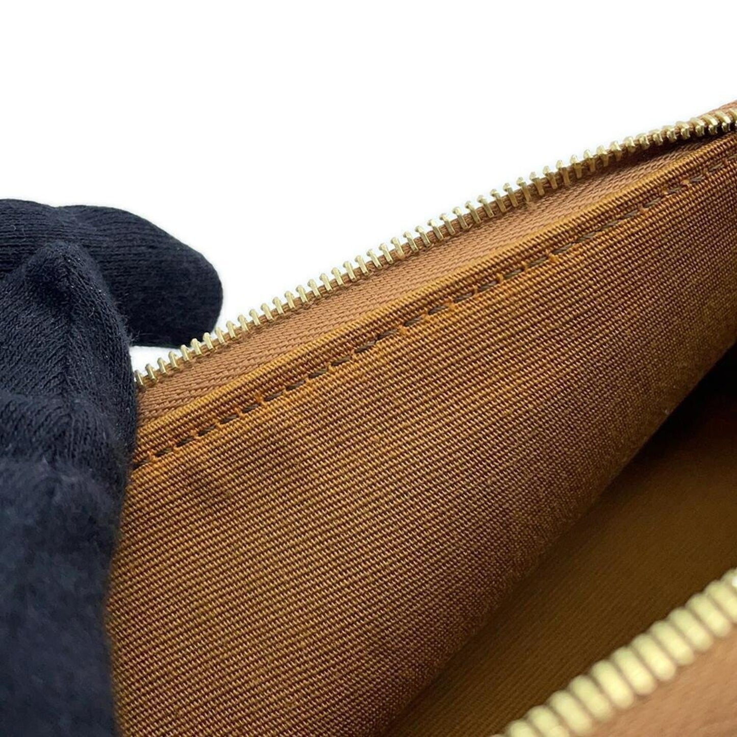 Céline Triomphe, Brown, Canvas, clutch