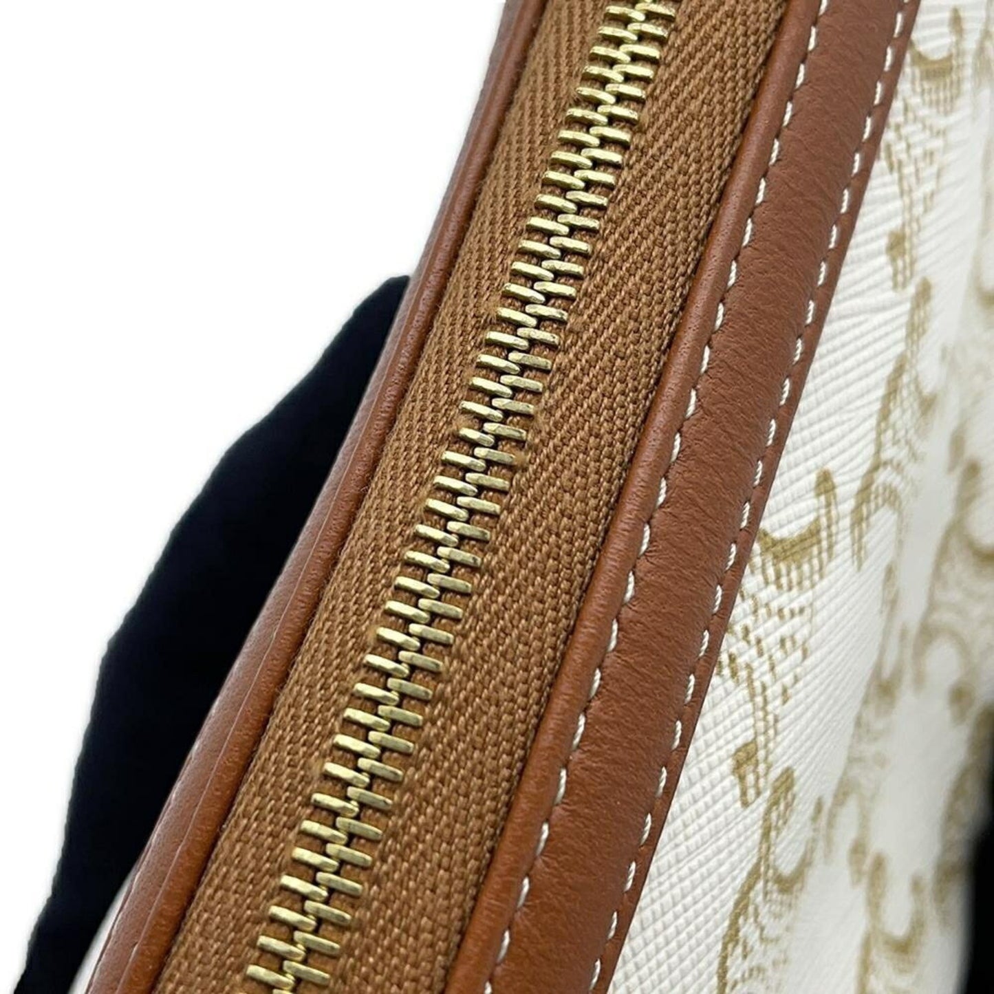 Céline Triomphe, Brown, Canvas, clutch