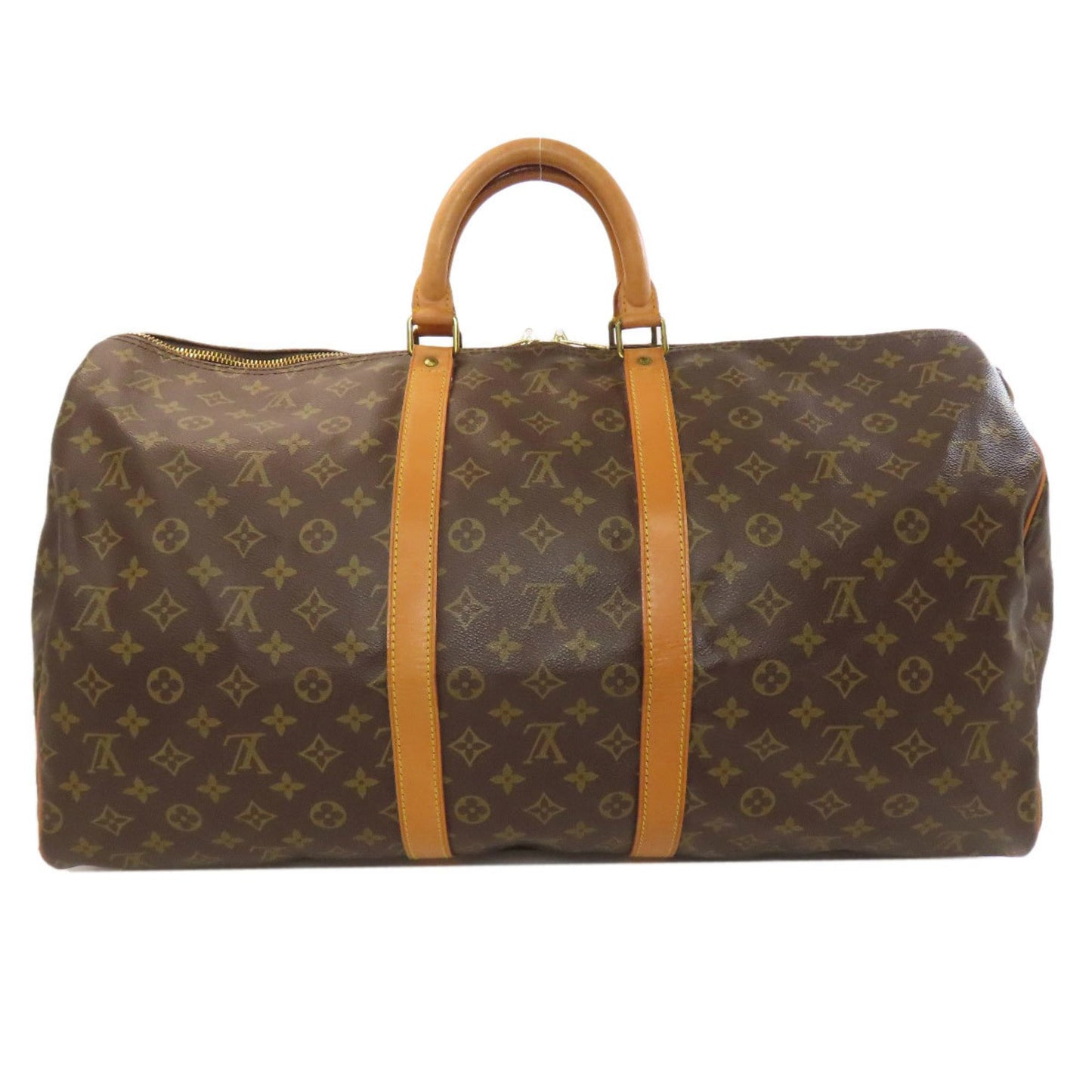 Louis Vuitton Keepall Bandouliere 55, Brown, Canvas, travel