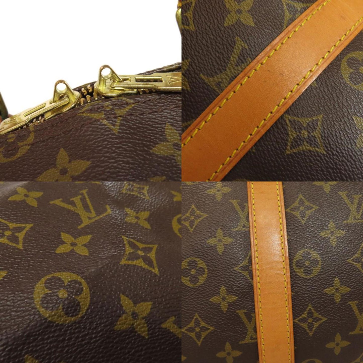 Louis Vuitton Keepall Bandouliere 55, Brown, Canvas, travel