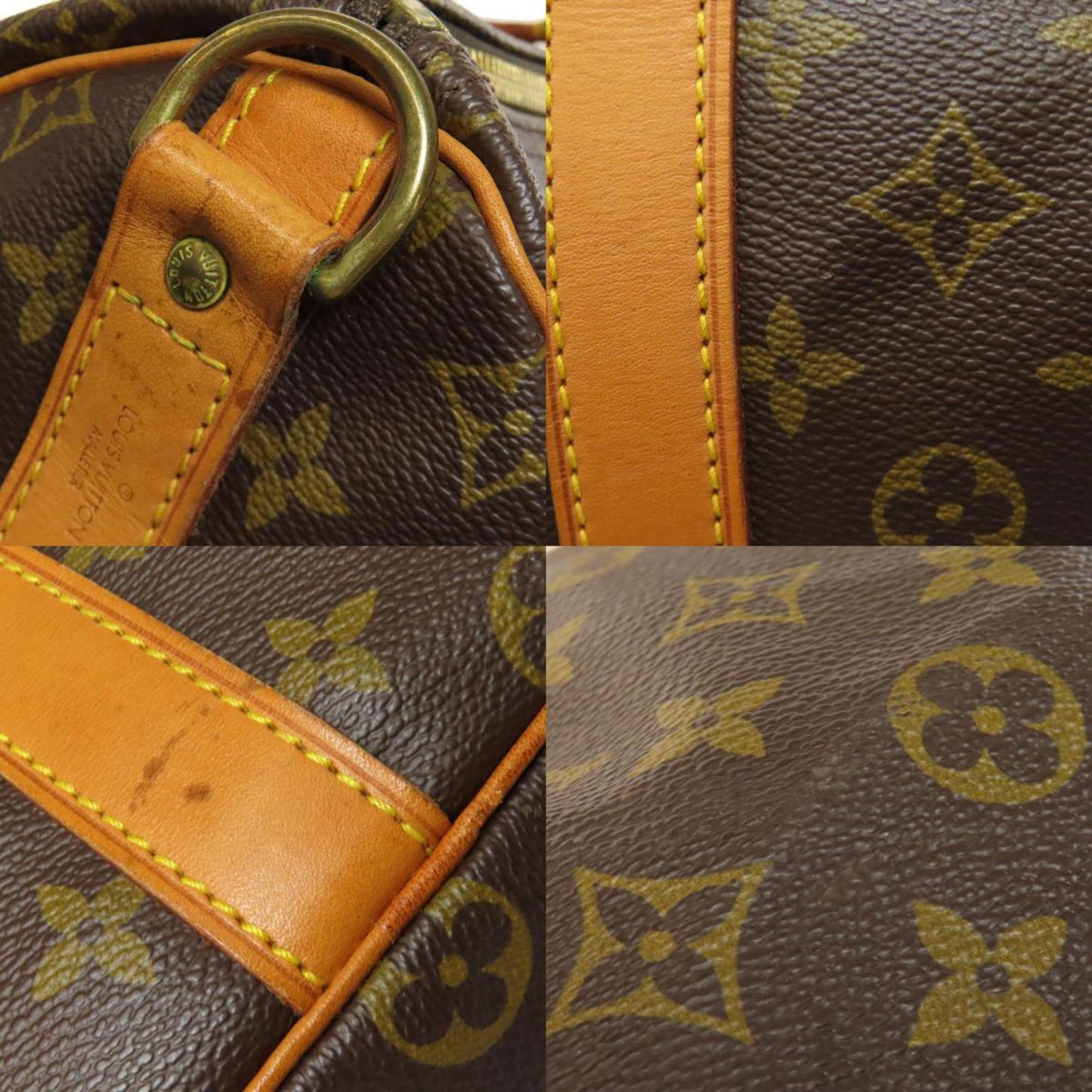 Louis Vuitton Keepall Bandouliere 55, Brown, Canvas, travel