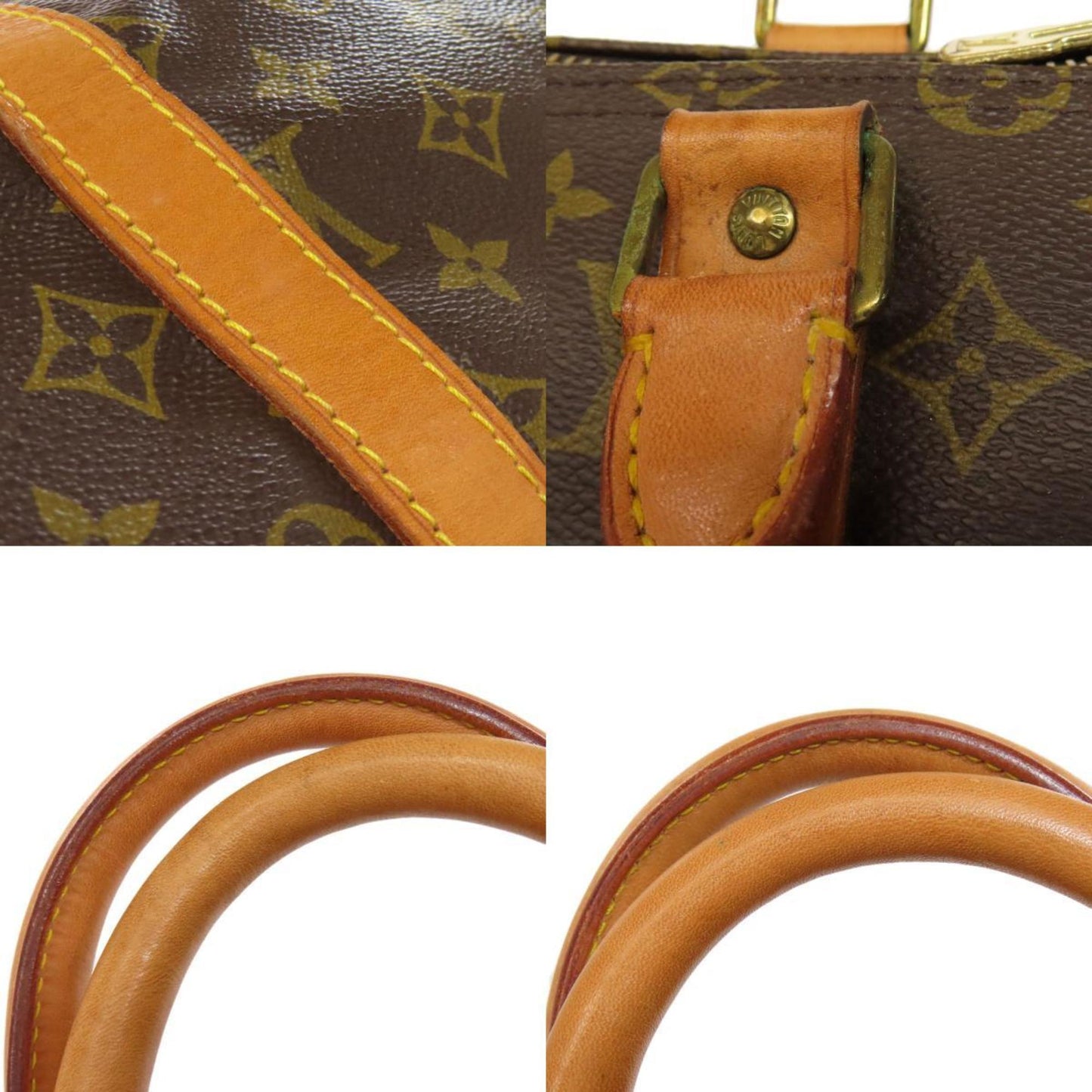 Louis Vuitton Keepall Bandouliere 55, Brown, Canvas, travel
