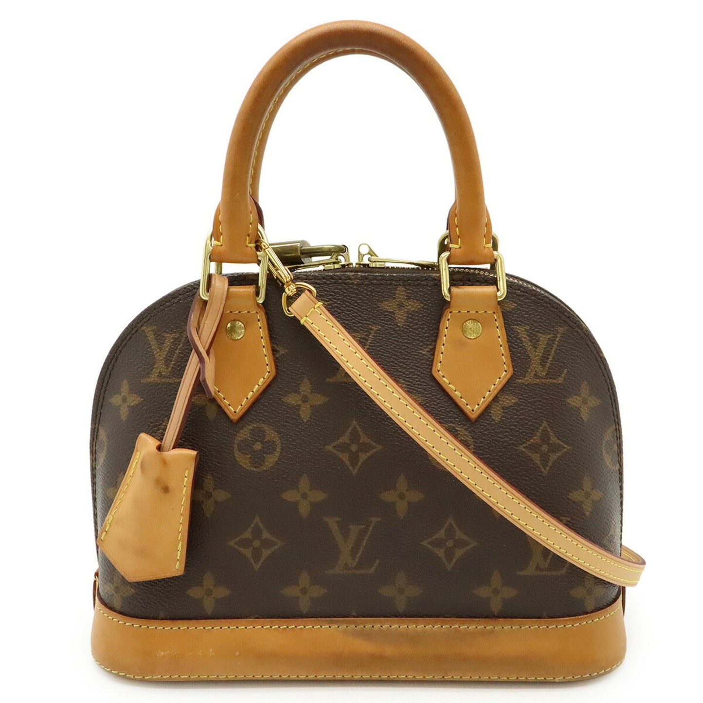 Louis Vuitton Alma BB, Brown, Canvas, handbag
