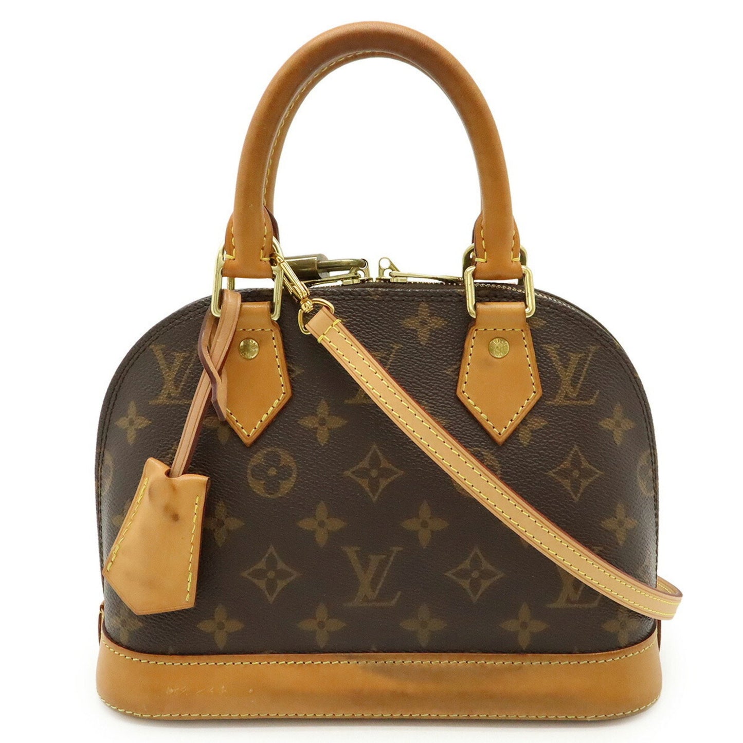 Louis Vuitton Alma BB, Brown, Canvas, handbag