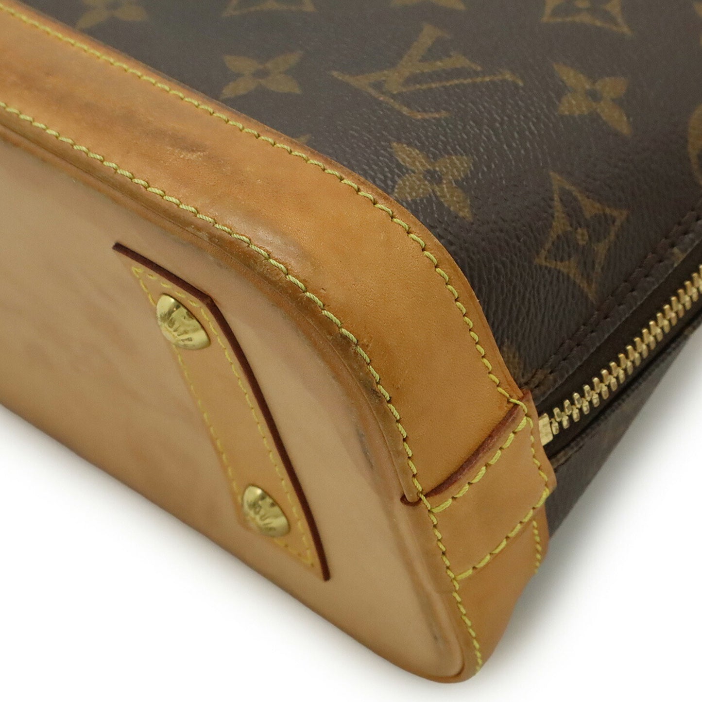 Louis Vuitton Alma BB, Brown, Canvas, handbag
