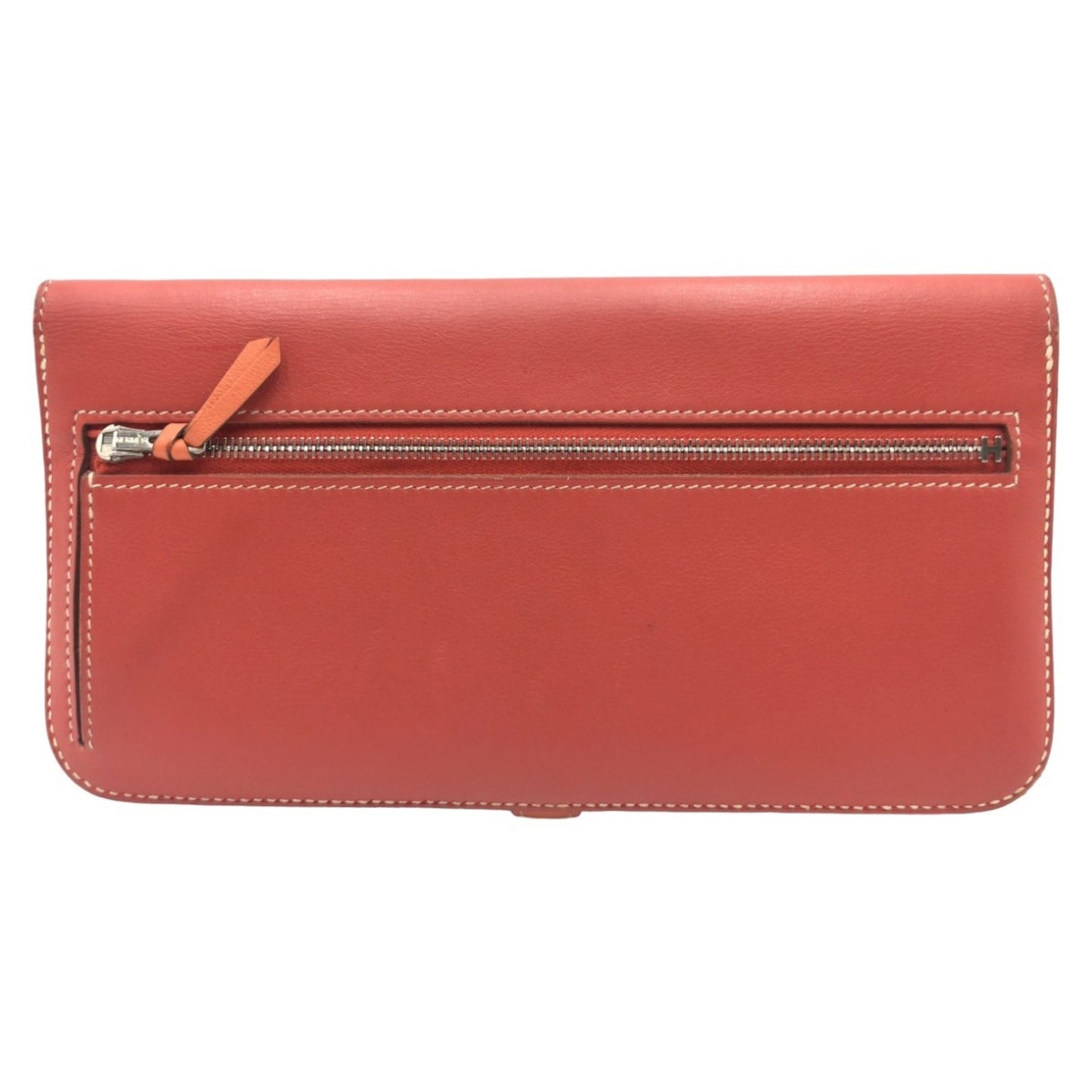 Hermès Dogon, Red, Leather, wallet