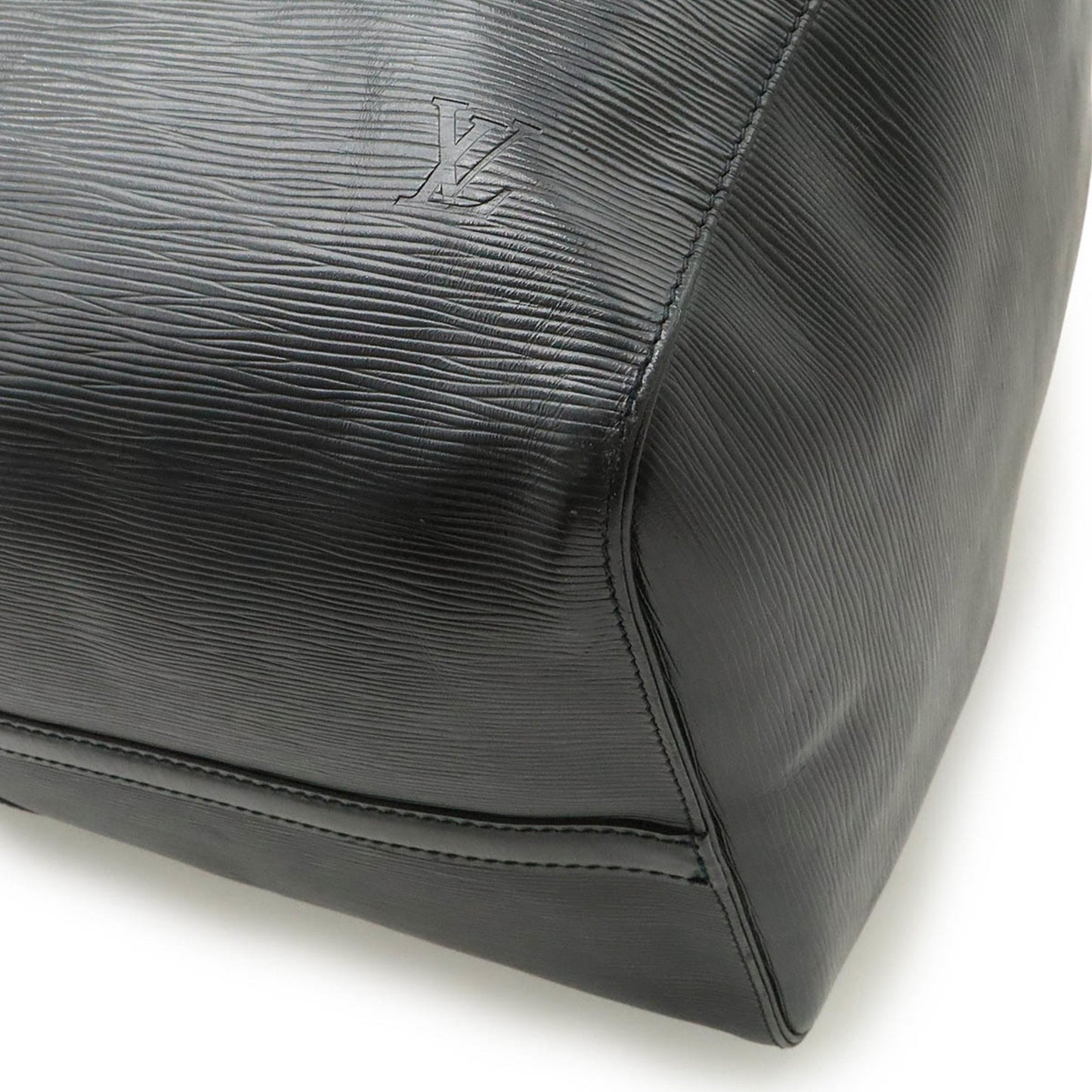 Louis Vuitton Keepall 60, Black, Leather, travel