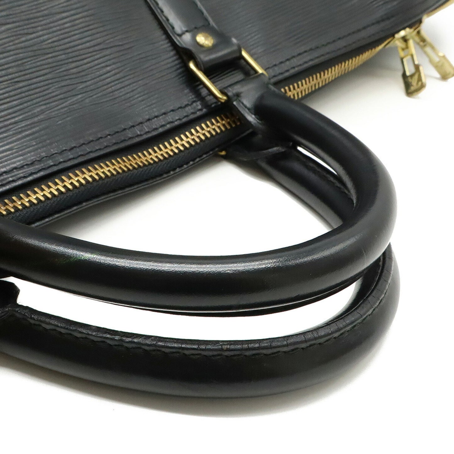 Louis Vuitton Keepall 60, Black, Leather, travel