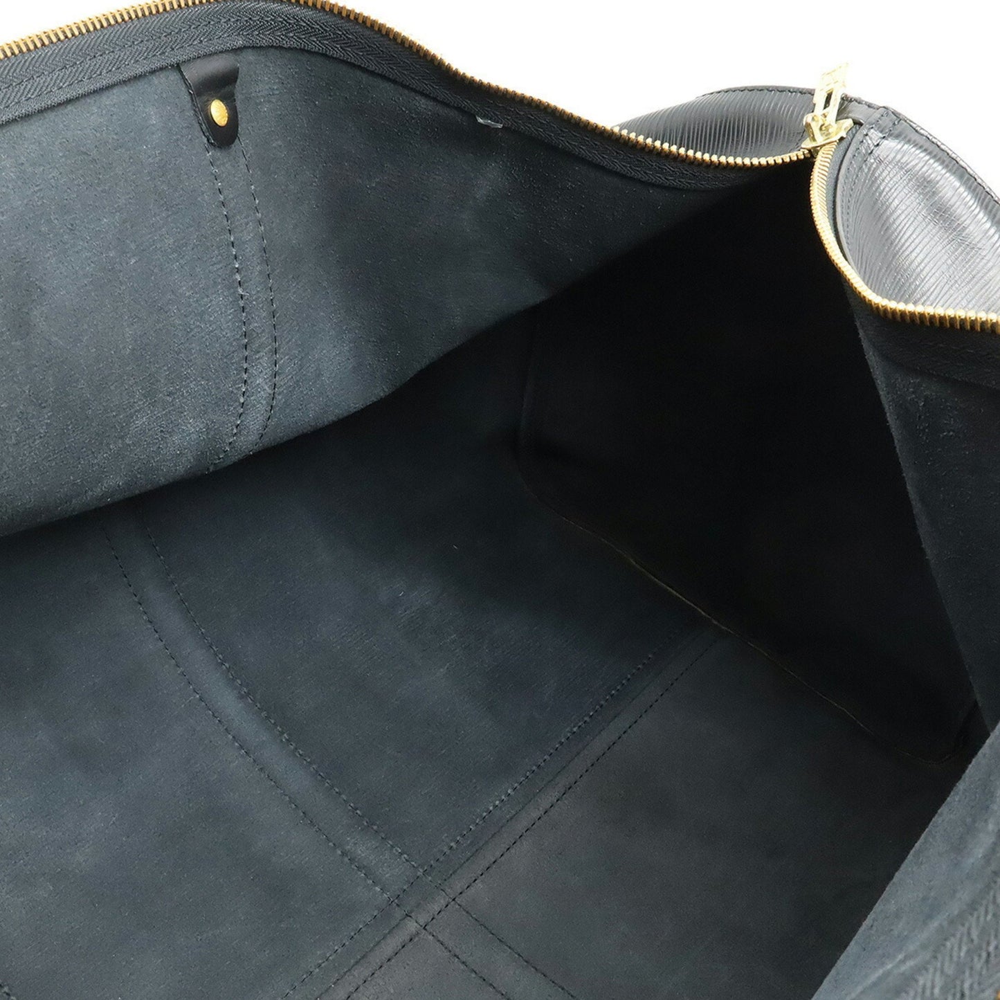 Louis Vuitton Keepall 60, Black, Leather, travel