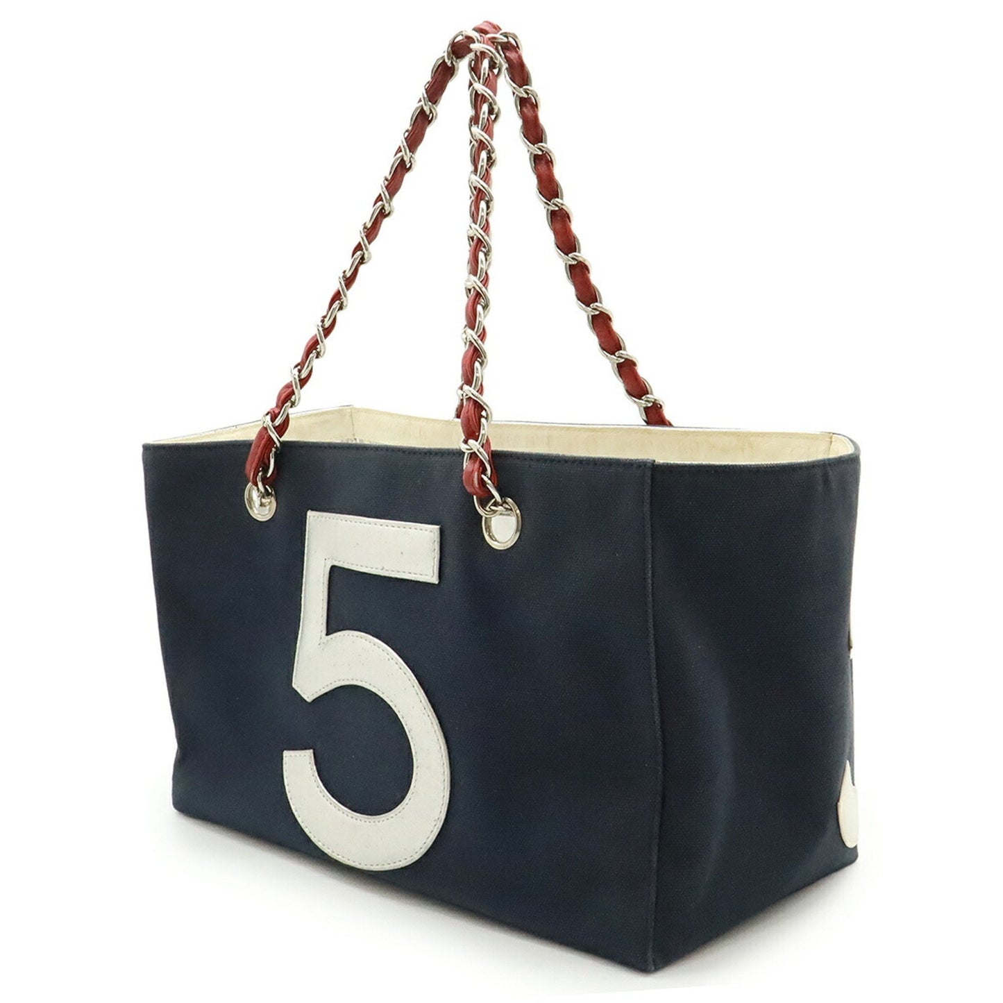 Chanel Numero 5, Navy, Canvas, tote