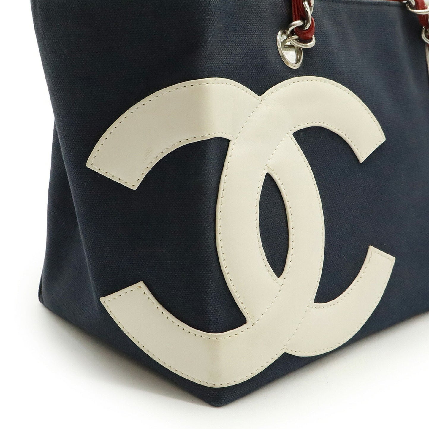 Chanel Numero 5, Navy, Canvas, tote