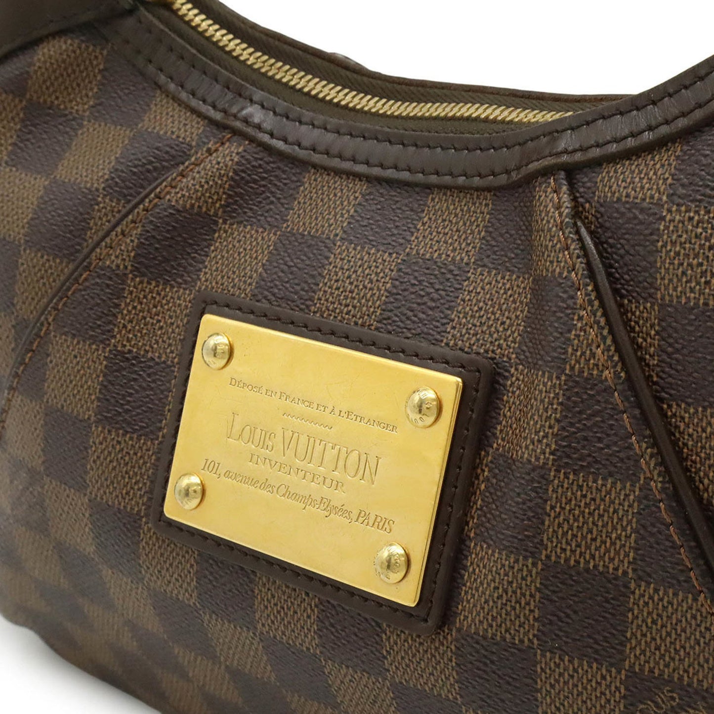 Louis Vuitton Thames, Brown, Canvas, shoulder