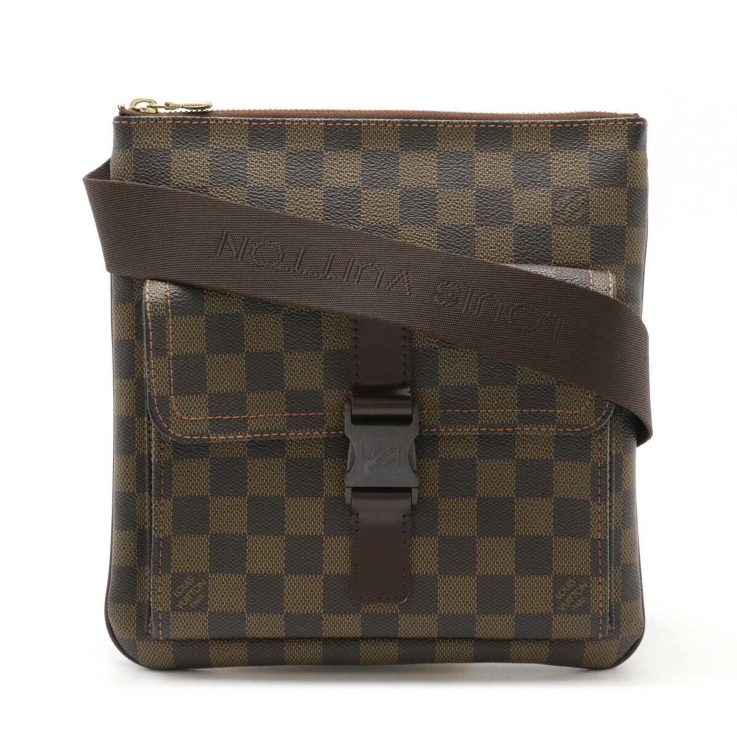 Louis Vuitton Melville, Brown, Canvas, clutch