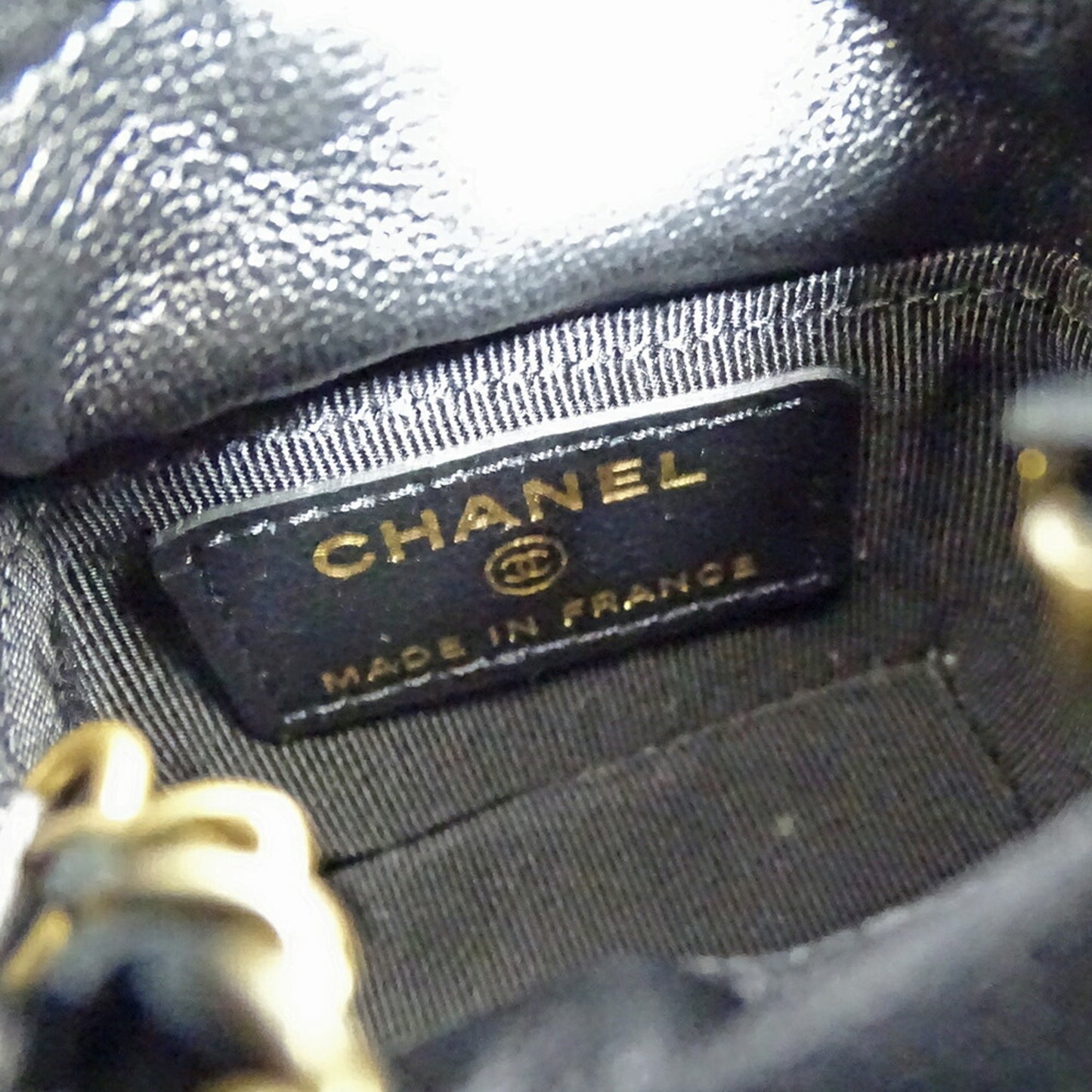 Chanel Bucket, Black, Leather, shoulder