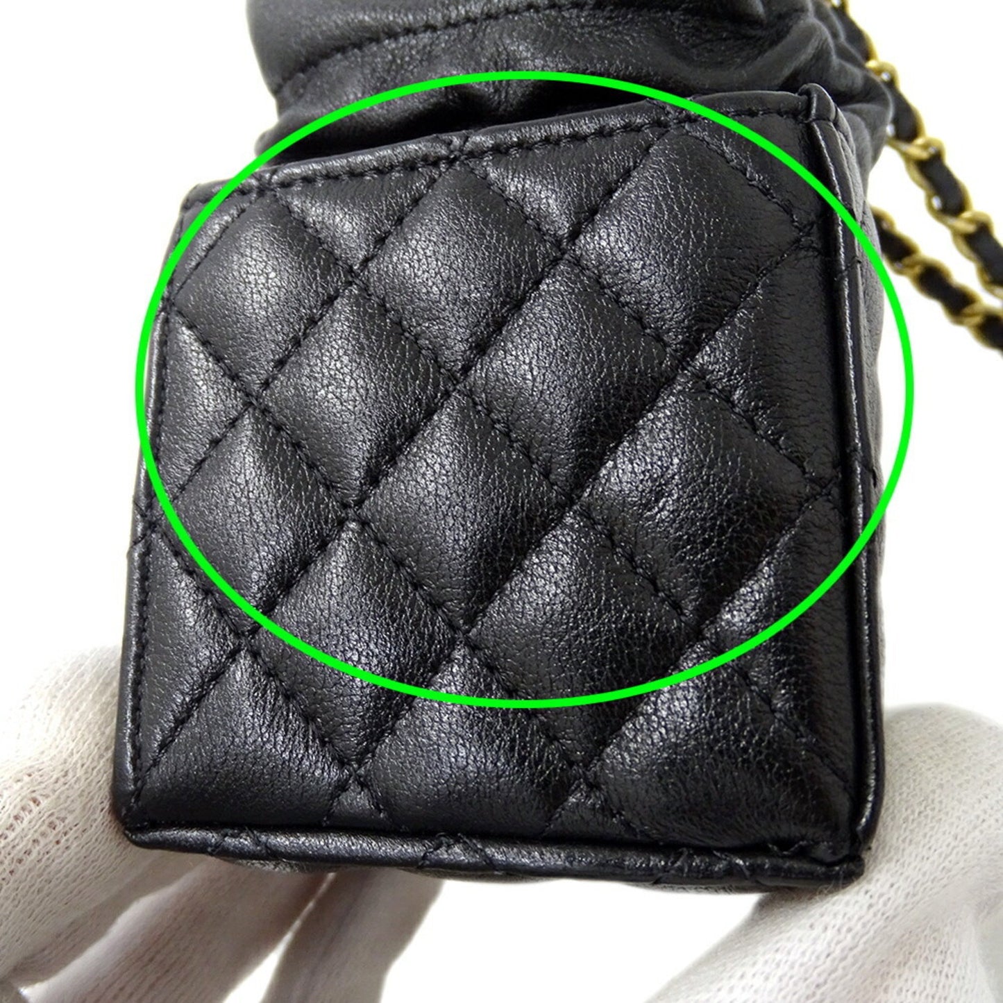 Chanel Bucket, Black, Leather, shoulder