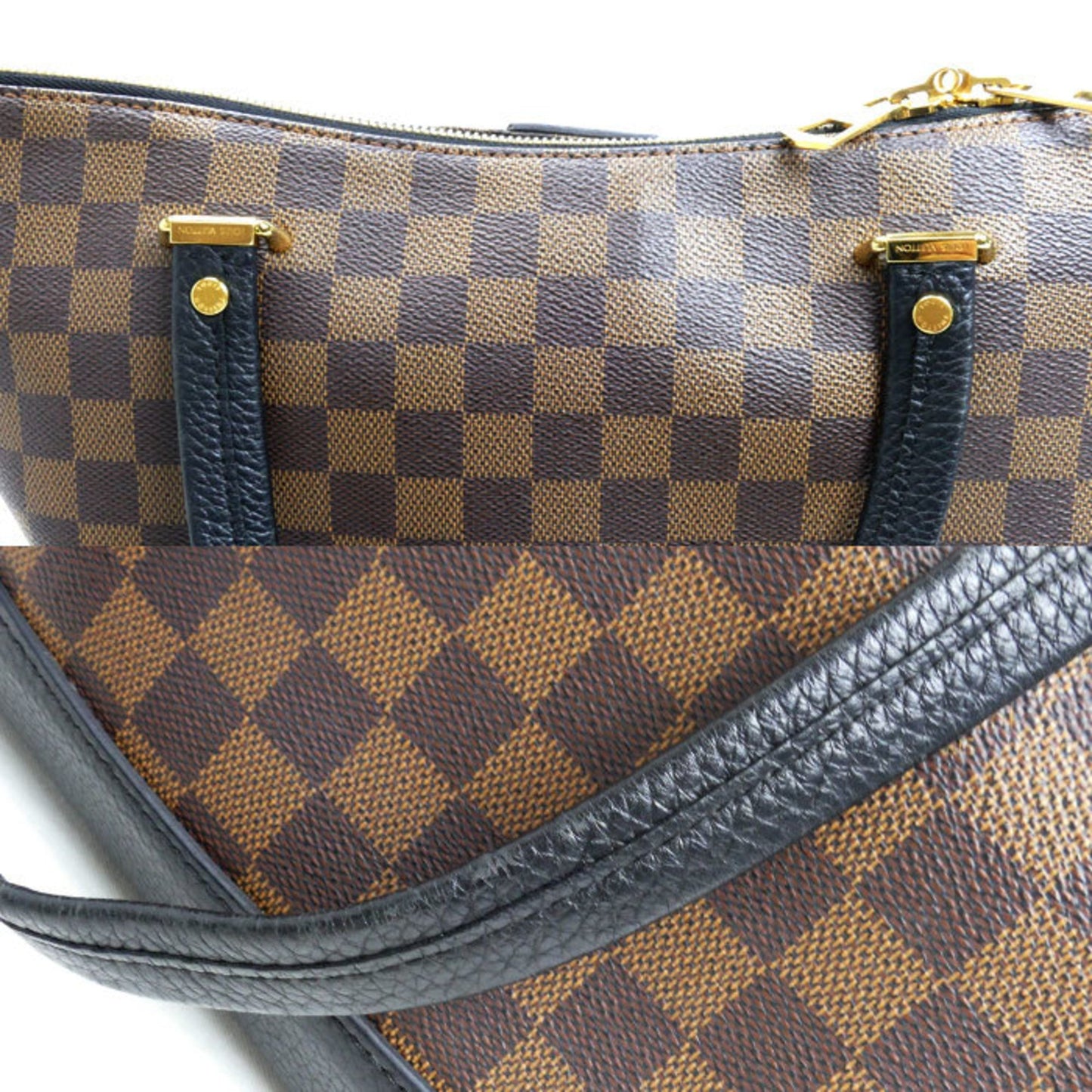 Louis Vuitton Hyde Park, Brown, Canvas, shoulder