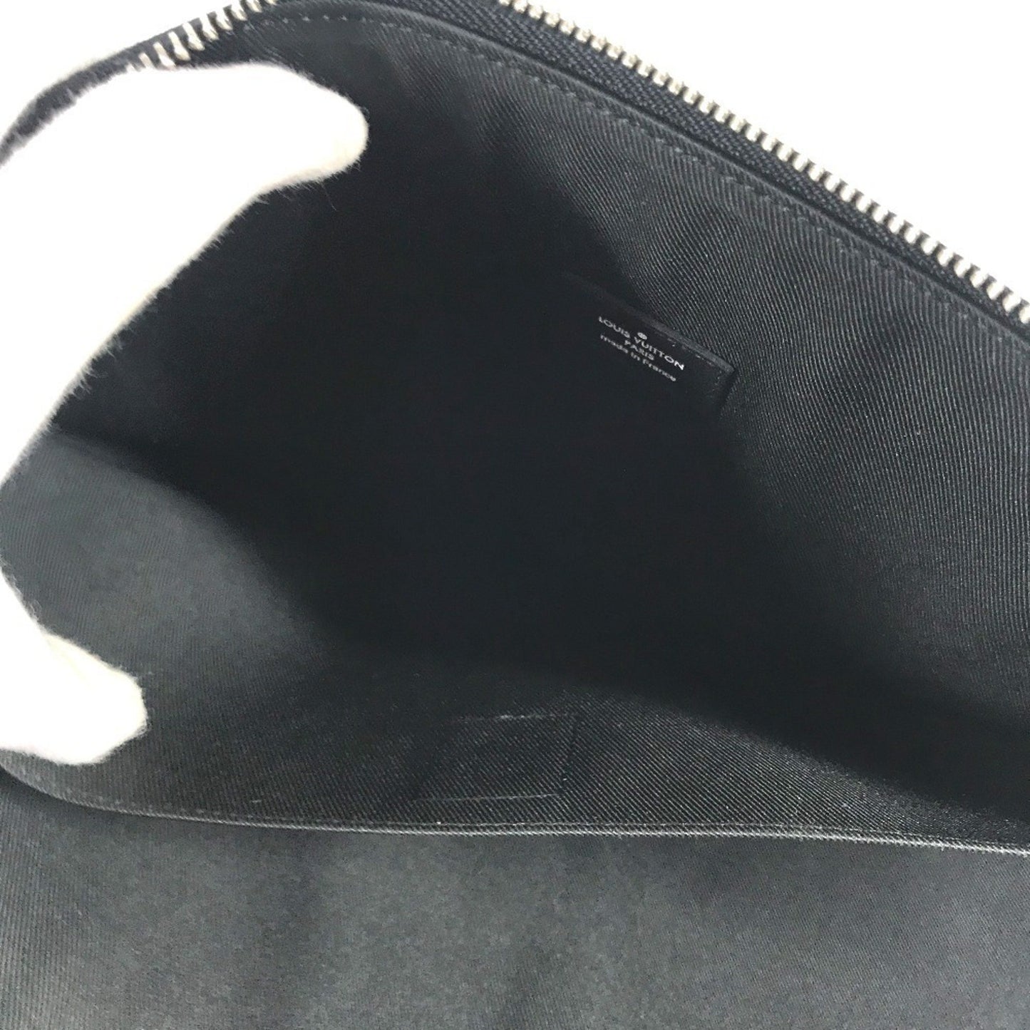 Louis Vuitton Pochette Jour Gm, Black, Canvas, clutch