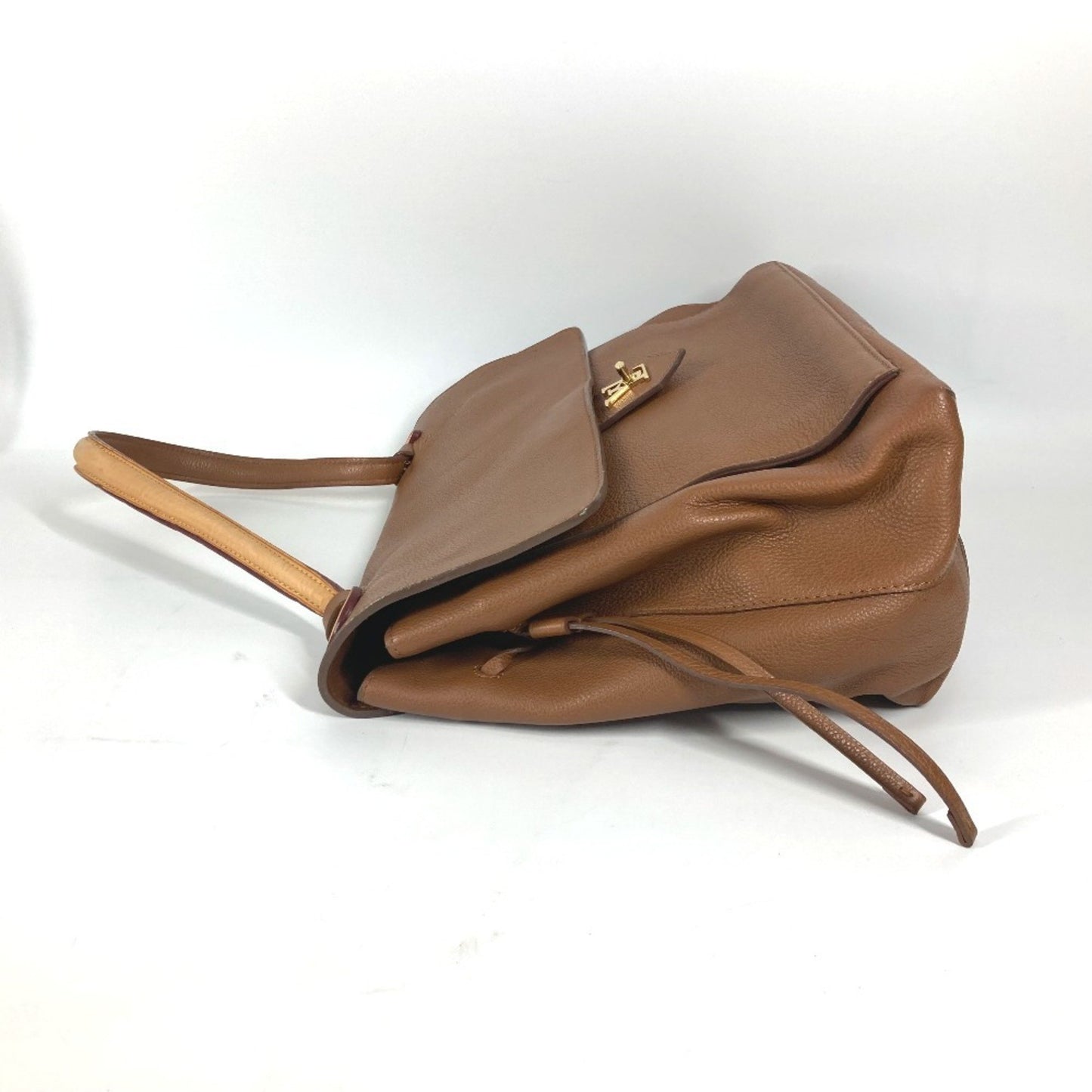 Louis Vuitton Lockme, Brown, Leather, tote