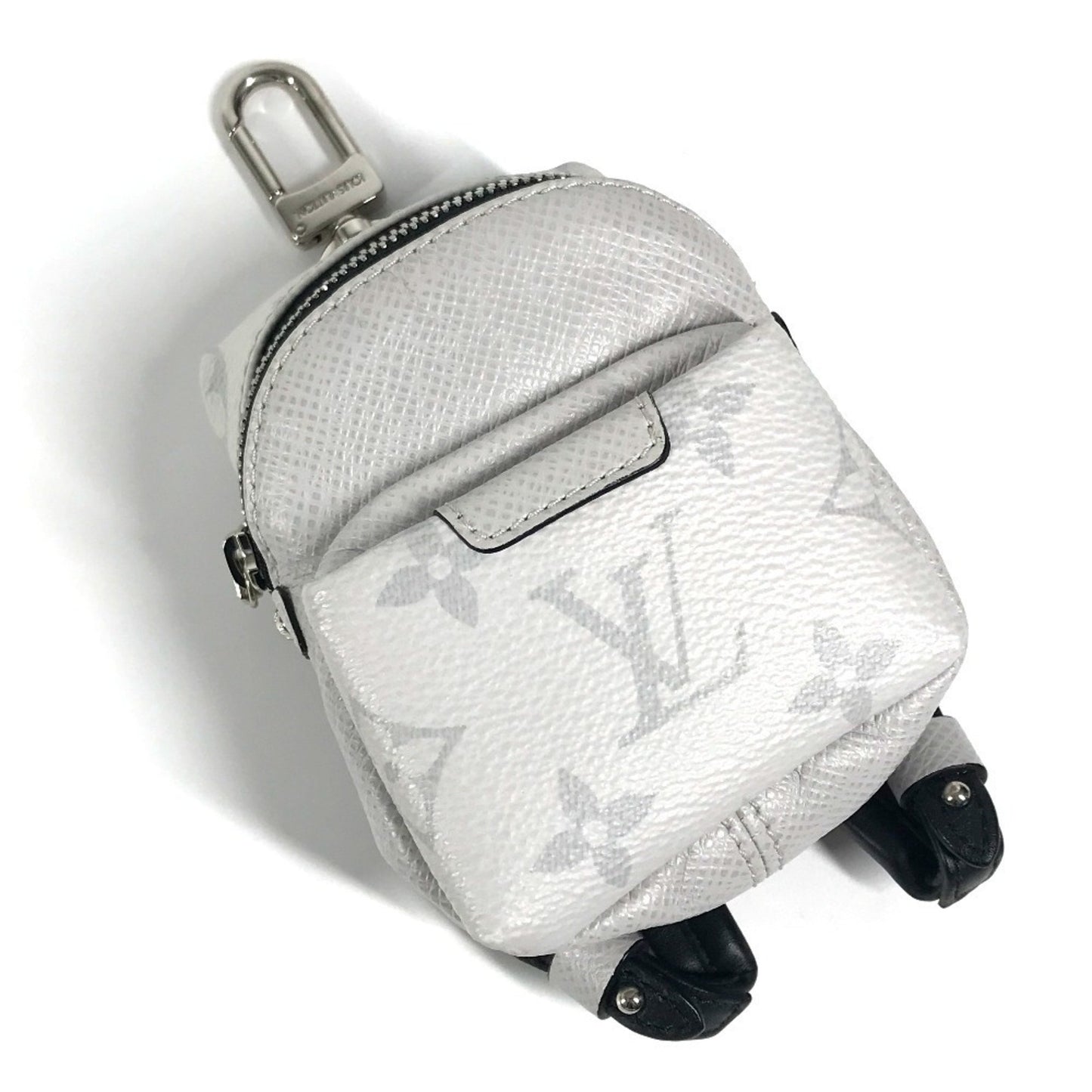 Louis Vuitton Pochette Clés, White, Canvas, wallet