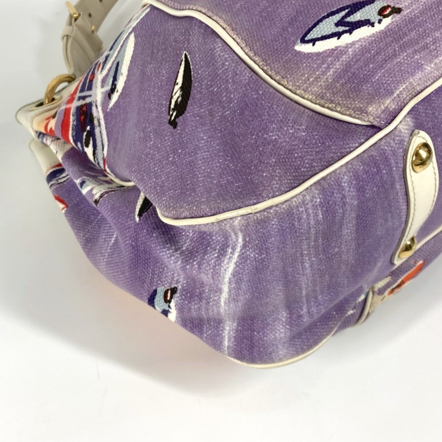 Louis Vuitton Galliera, Purple, Canvas, shoulder