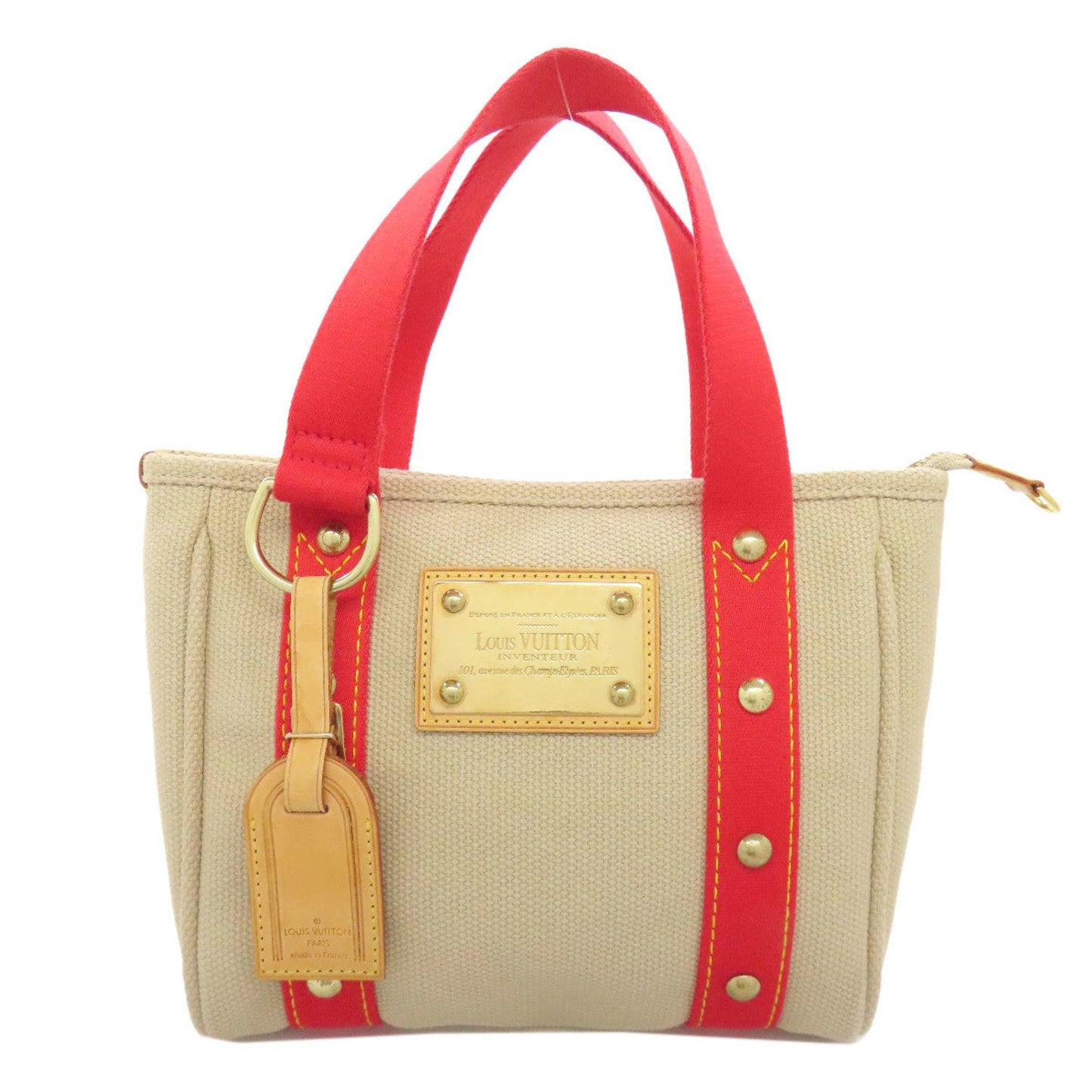 Louis Vuitton Antigua, Beige, Canvas, handbag