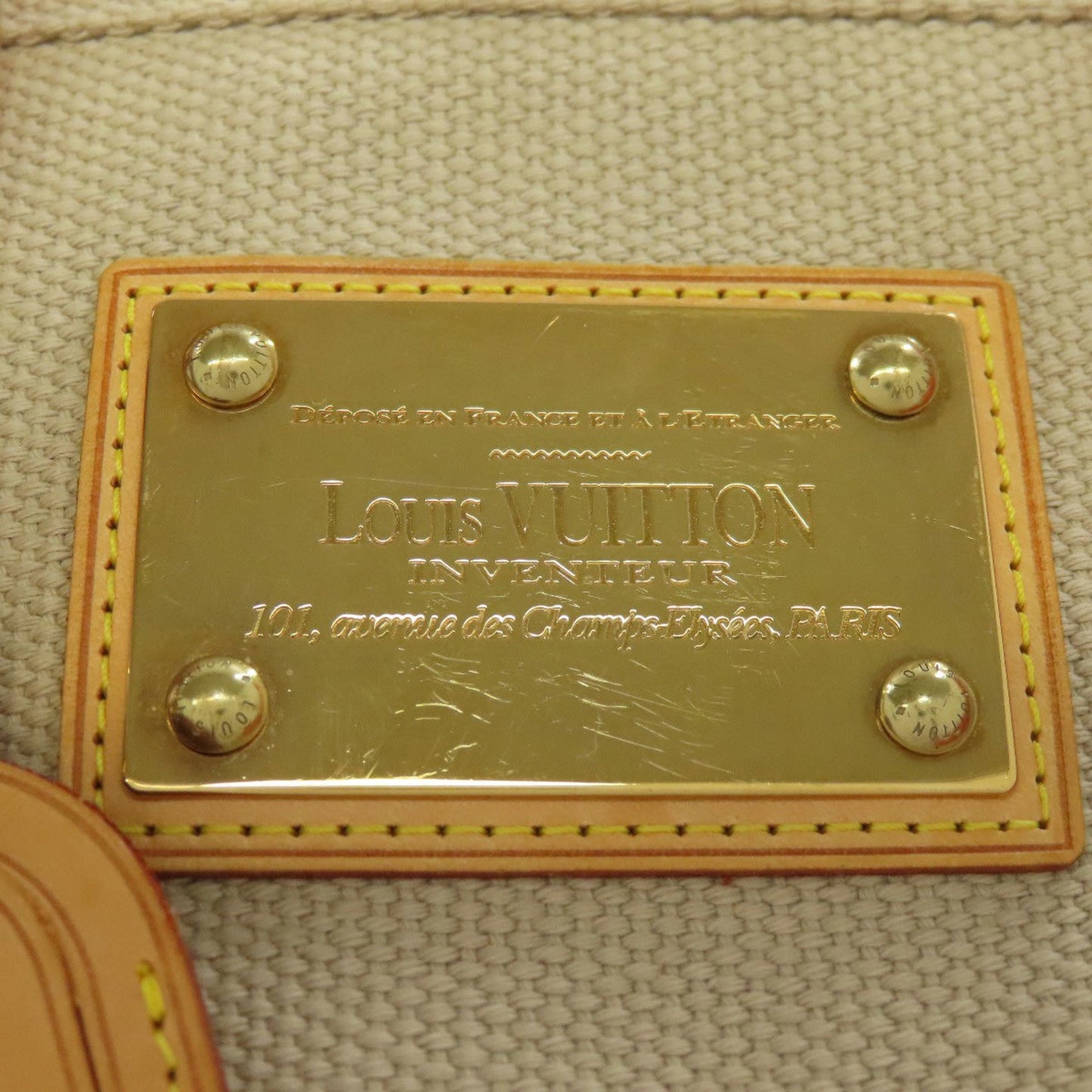 Louis Vuitton Antigua, Beige, Canvas, handbag
